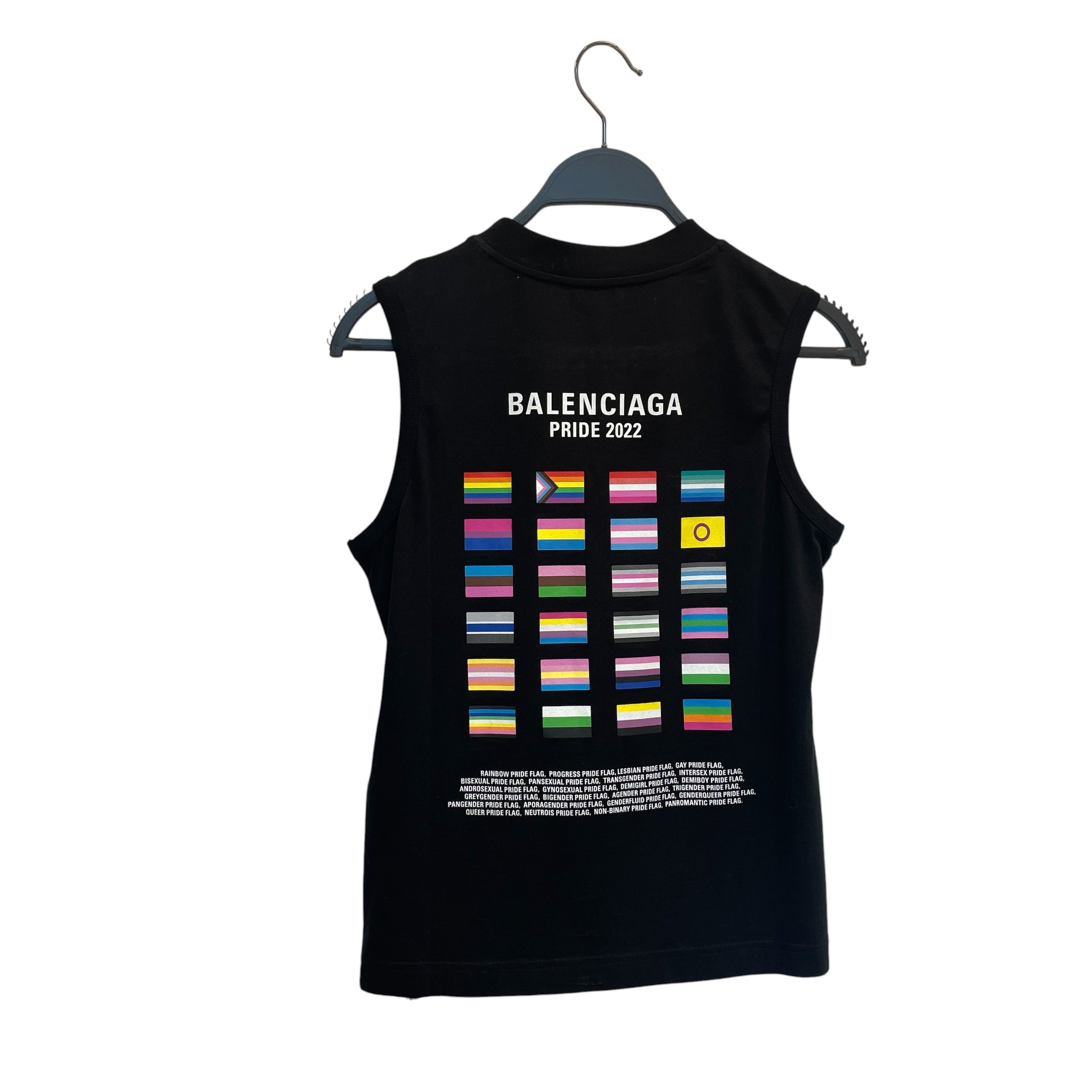 BALENCIAGA/Tank Top/M/Cotton/BLK/BLK SL WOMEN HAND HOLD TEE view 2