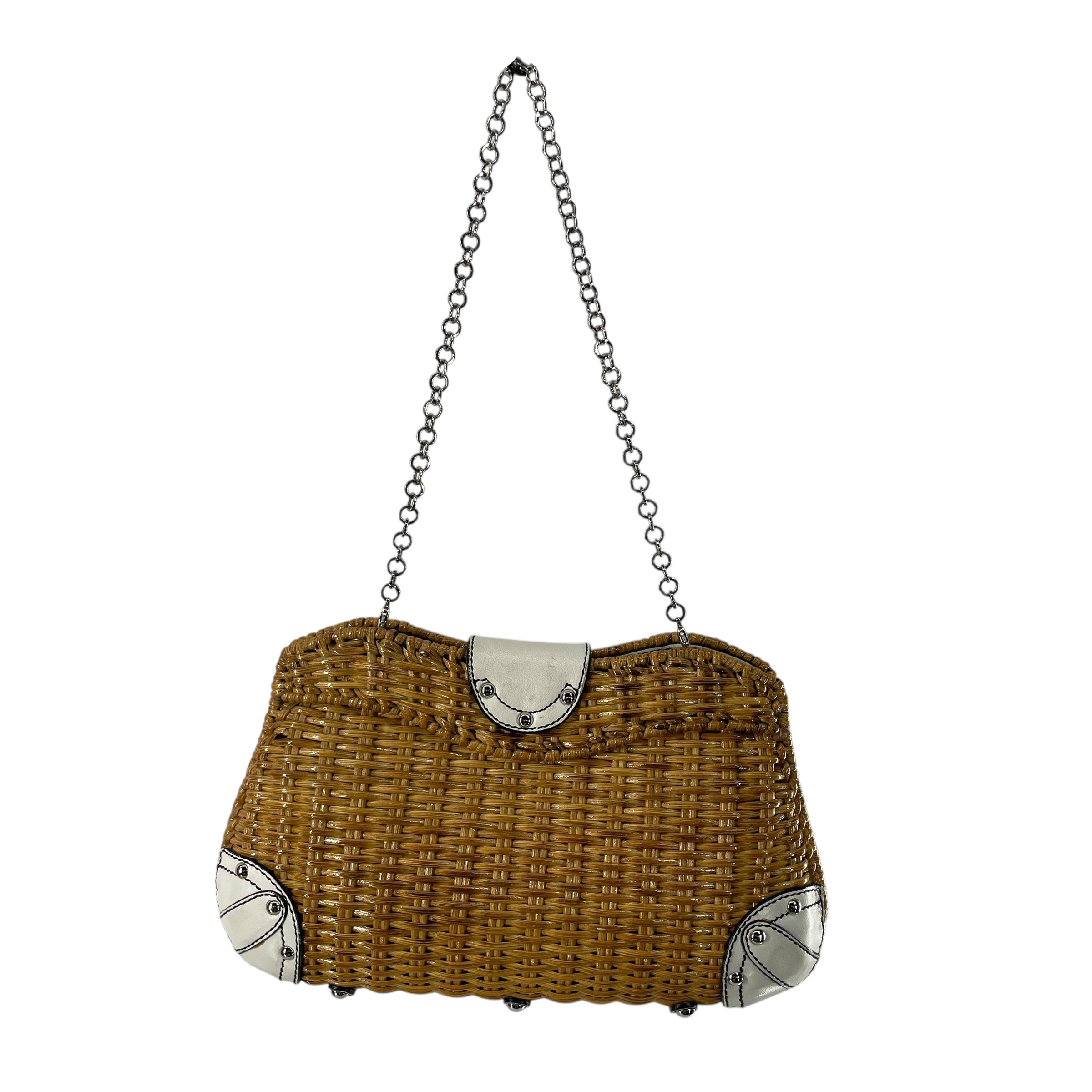 Salvatore Ferragamo/Clutch Bag/OS/Acrylic/BEG/WOVENBASKET view 2