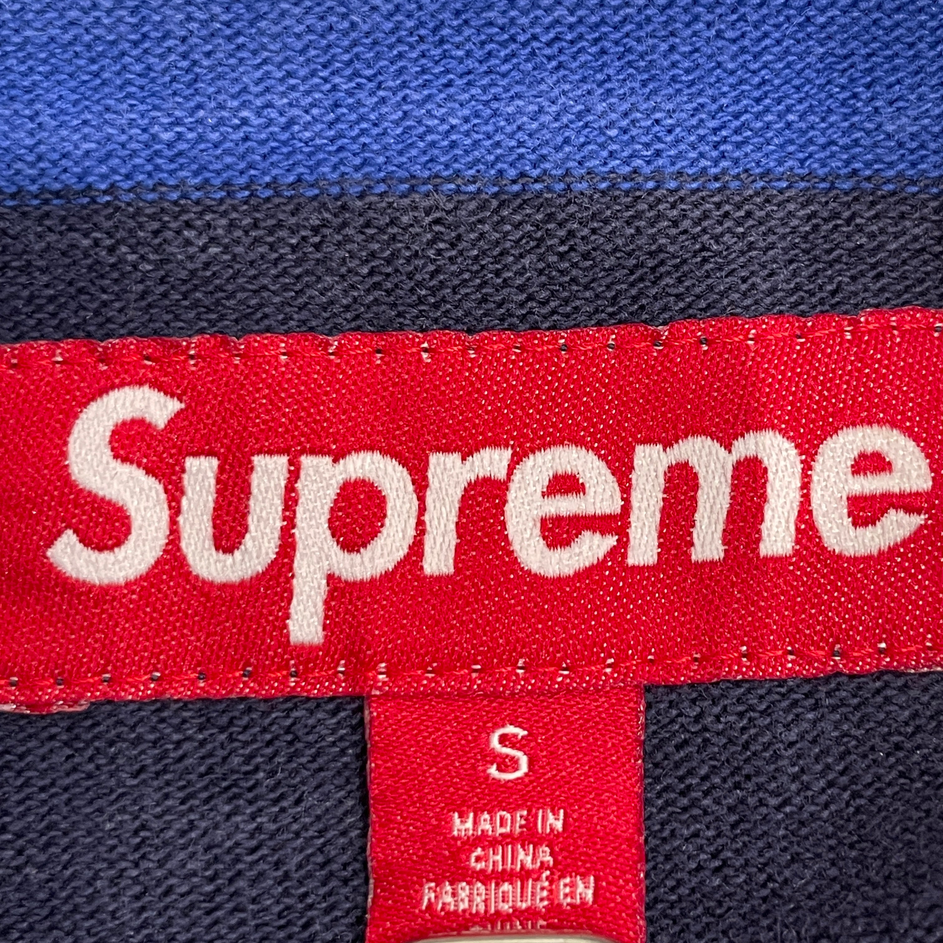 Supreme/Sweatshirt/S/Stripe/Cotton/NVY/STITCH 3 LOGO view 3