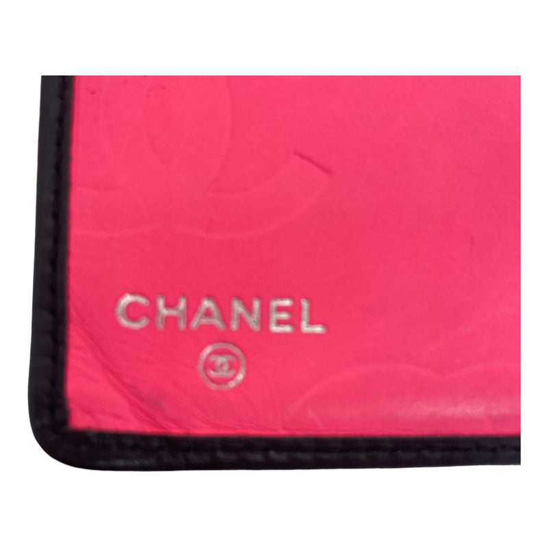 CHANEL/Long Wallet/Leather/BLK/