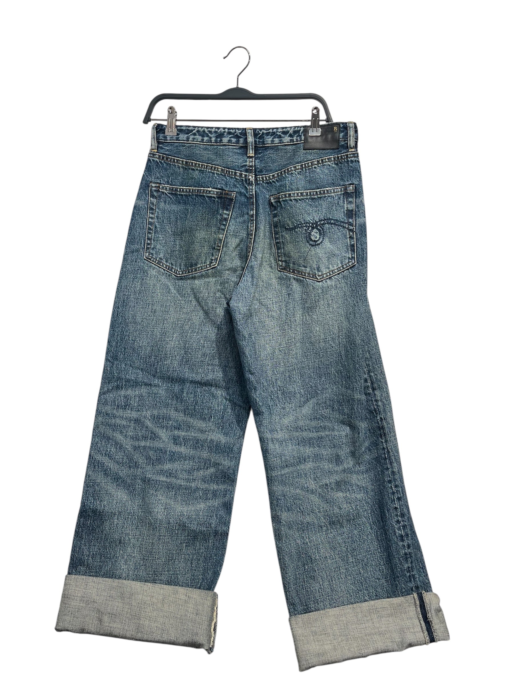 R13/Wide Leg Pants/27/Cotton/BLU/LONG INSEAM view 2