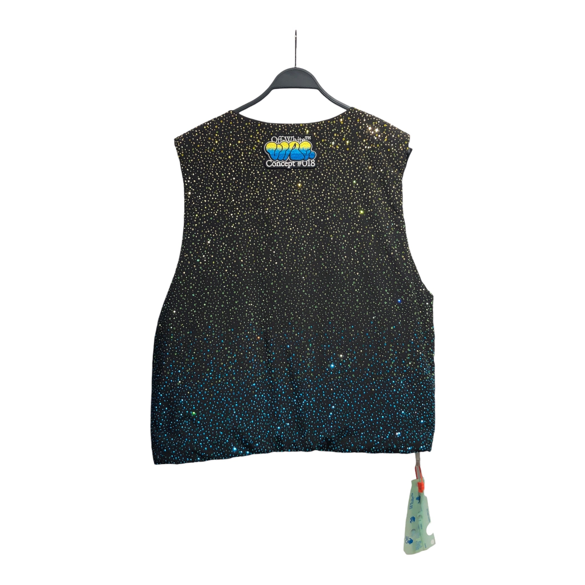 OFF-WHITE/Puffer Vest/M/Polka dot/Polyester/BLK/ view 2