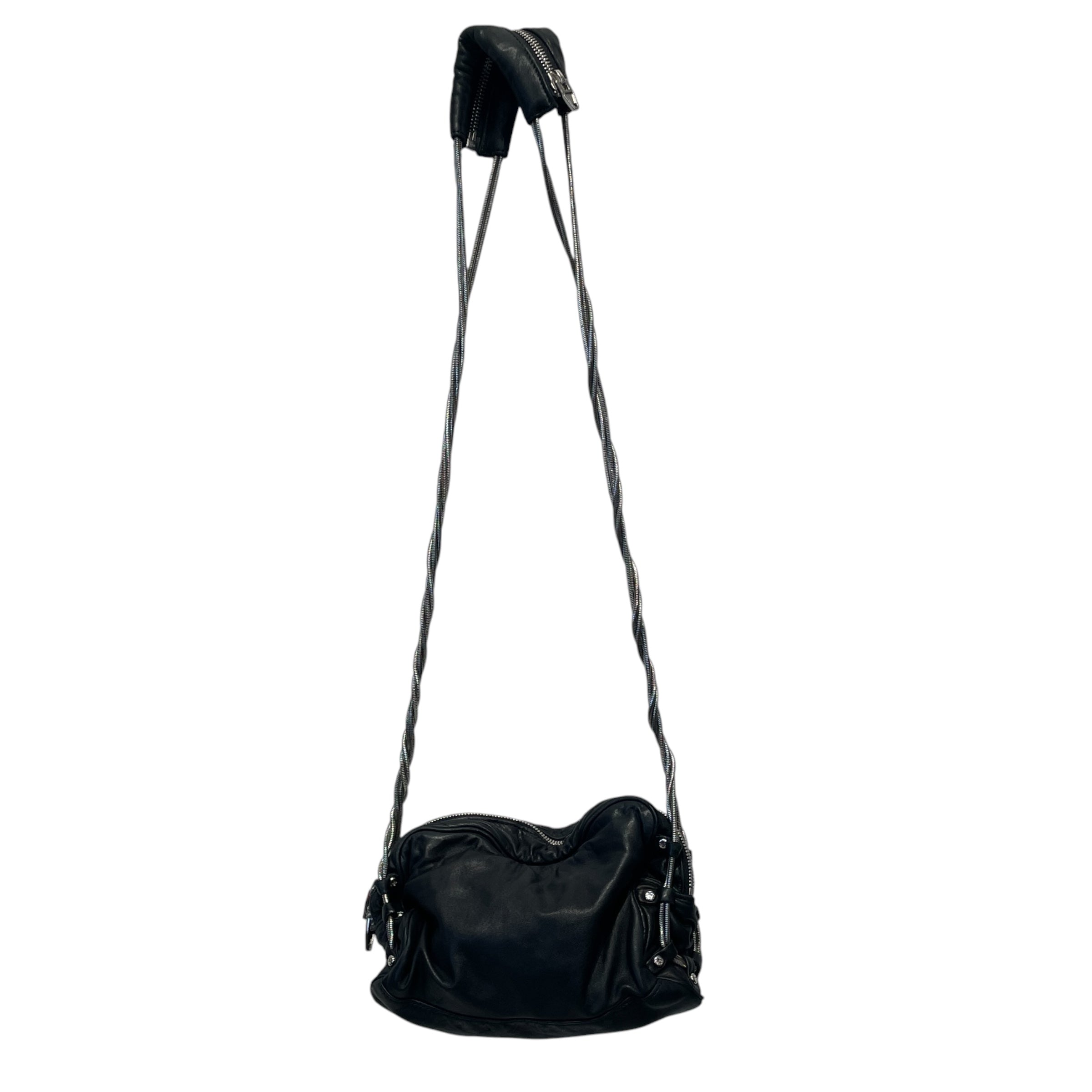 Alexander Wang/Cross Body Bag/Leather/BLK/SILVER CHAIN STRAP view 2