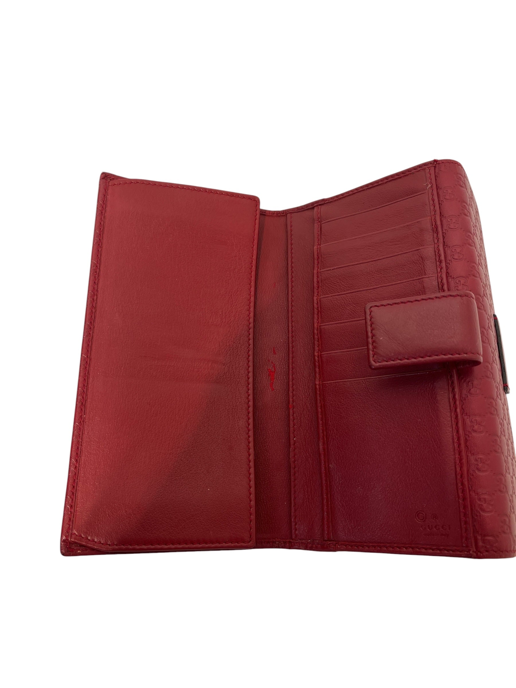 GUCCI/Wallet/All Over Print/Leather/RED/L's/Microguccissima view 2