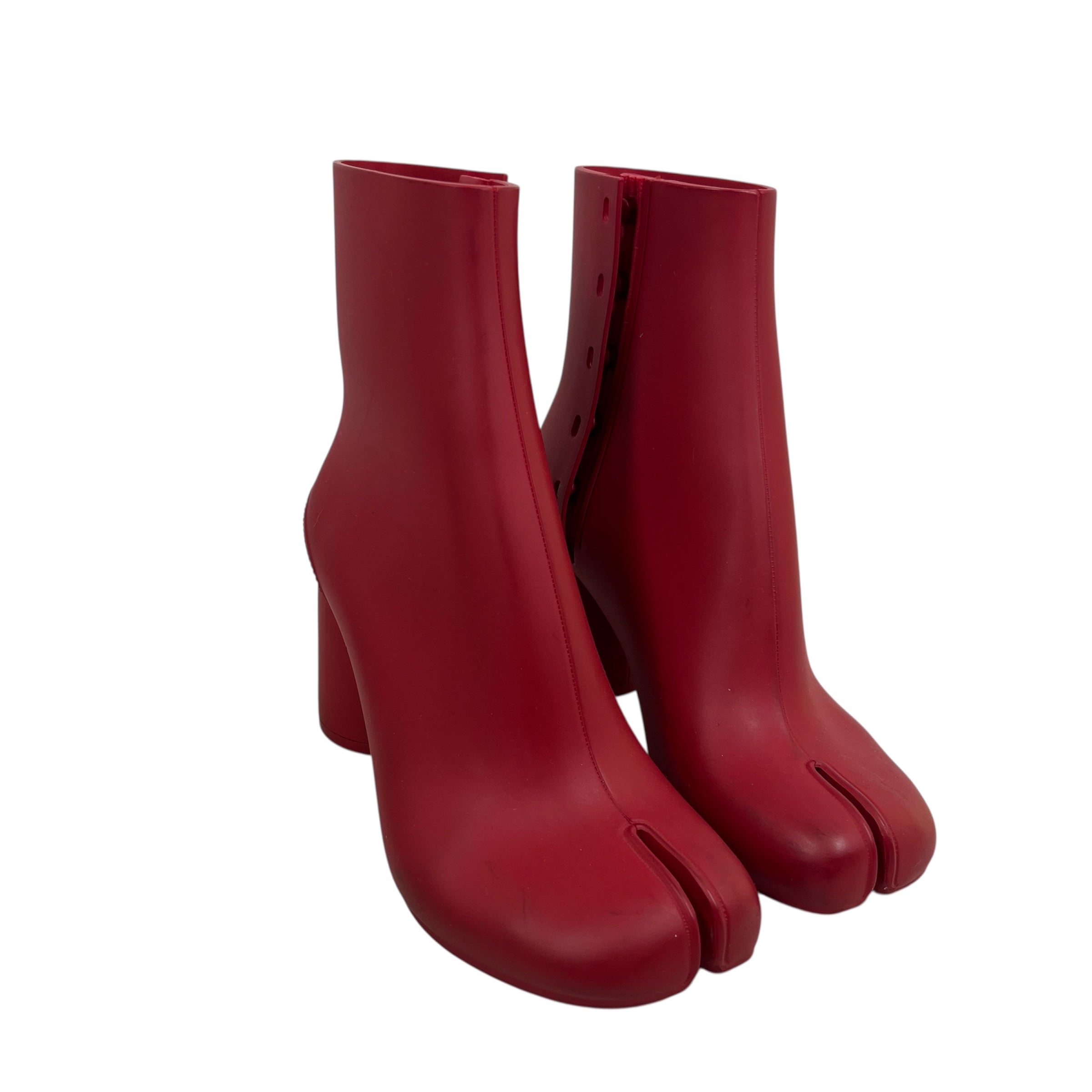 Maison Margiela/Ankle Boots/EU 36/RED/tabi rubber rain boots view 1