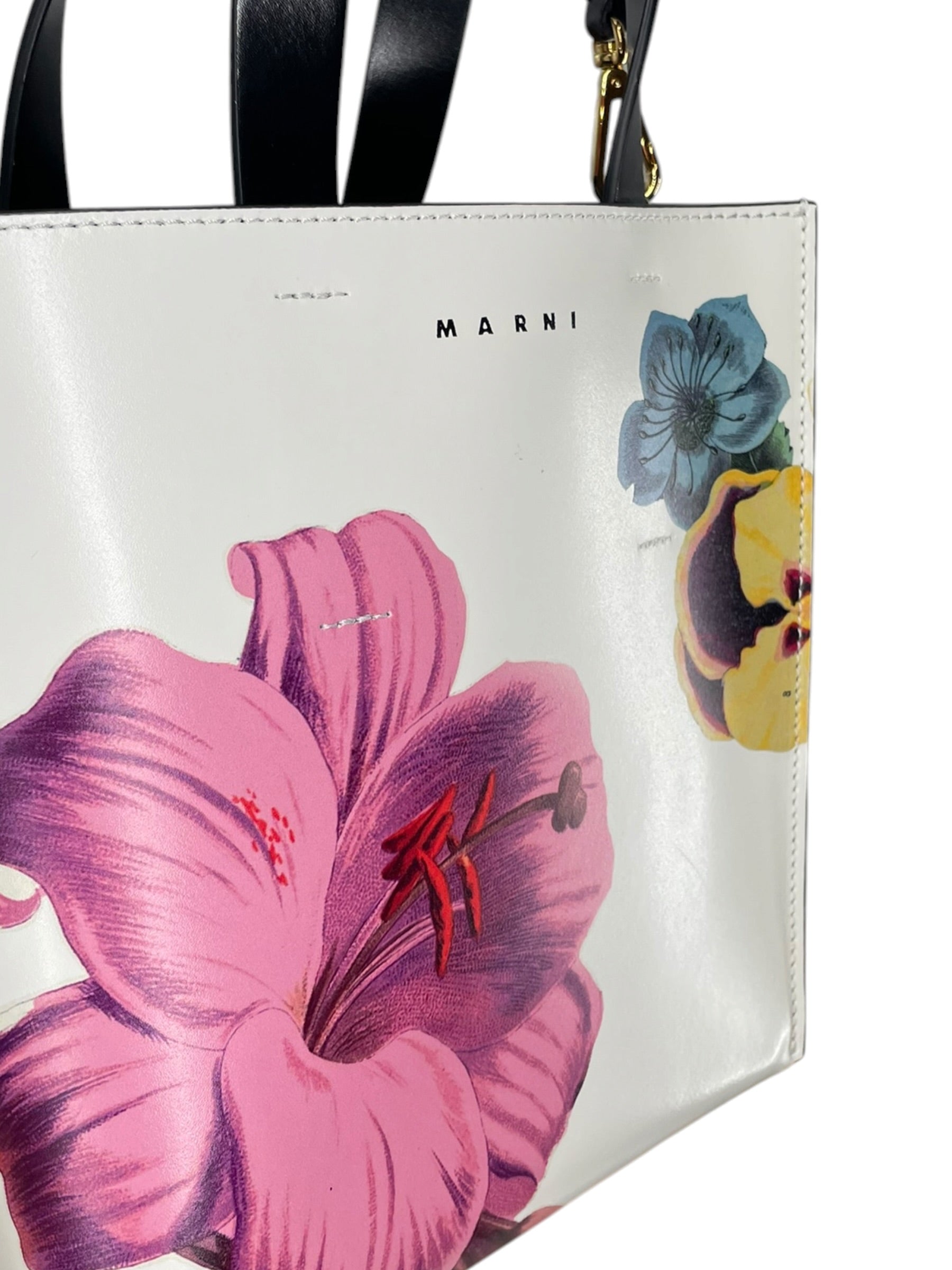 MARNI/Pouch/Floral Pattern/Leather/BLK/FLORAL BUCKET CROSSBODY view 6