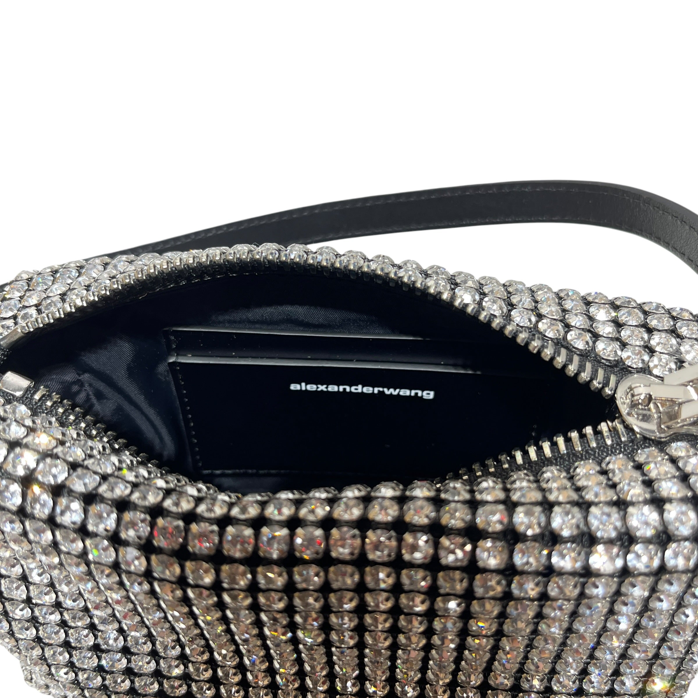 Alexander Wang/Pouch/Leather/SLV/diamond bedazzled pouch view 4