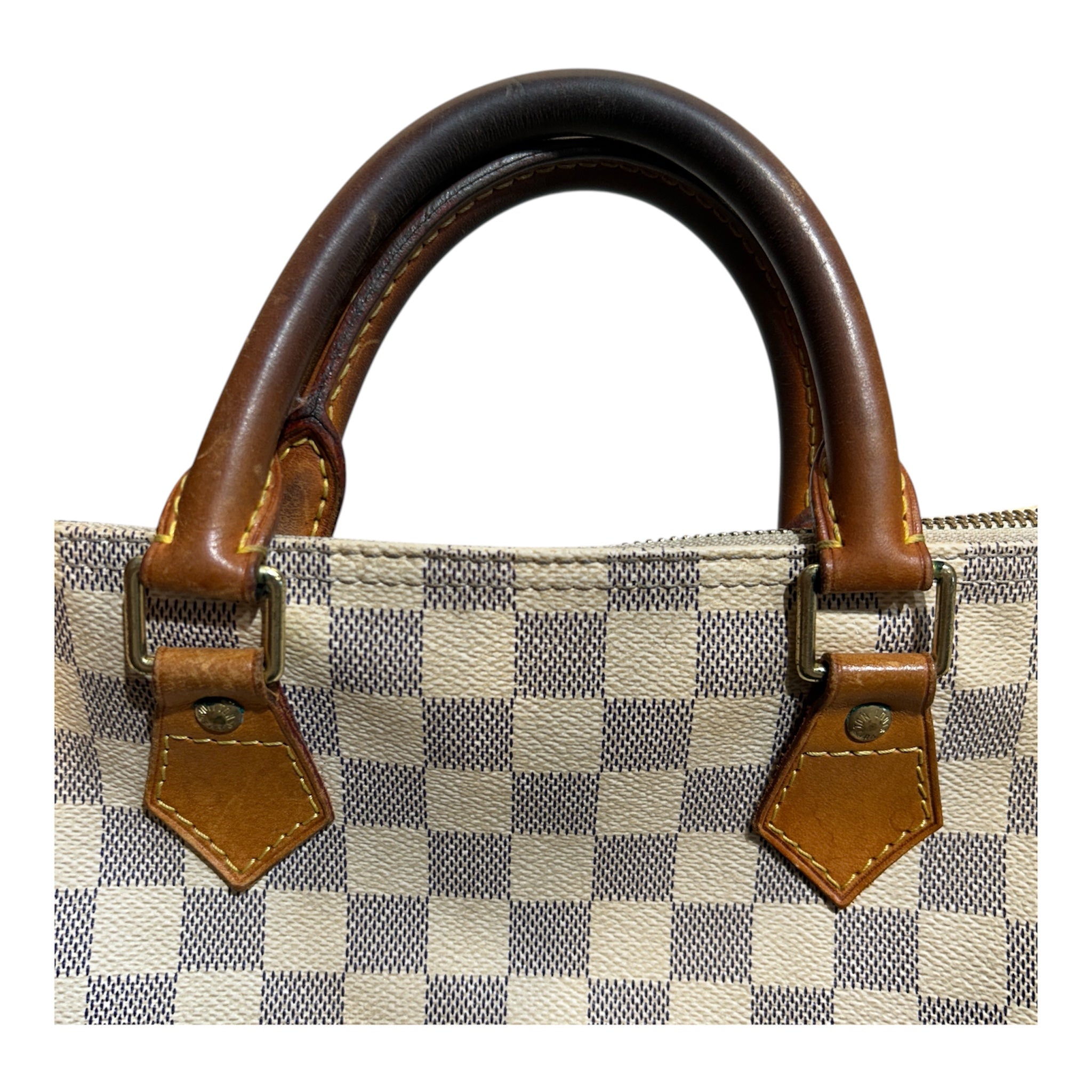 LOUIS VUITTON/Bag/Hombre Check/Leather/CRM/DAMIER AZUR SPEEDY 35 view 8
