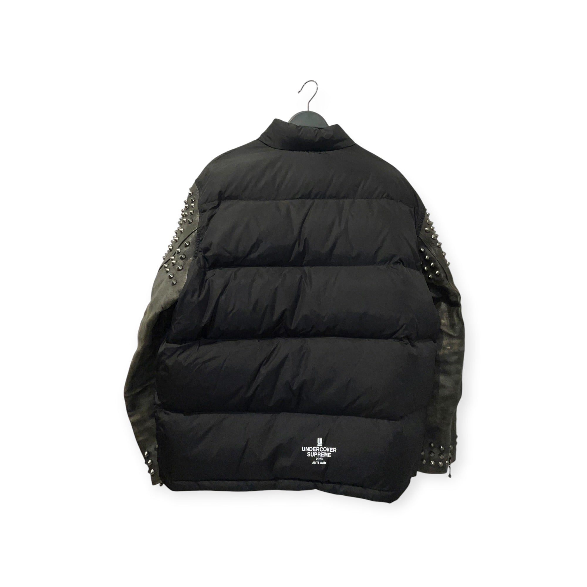 Supreme/UNDERCOVER/Puffer Jkt/L/Nylon/BLK/LEATHER SLEEVE PUFFER view 7