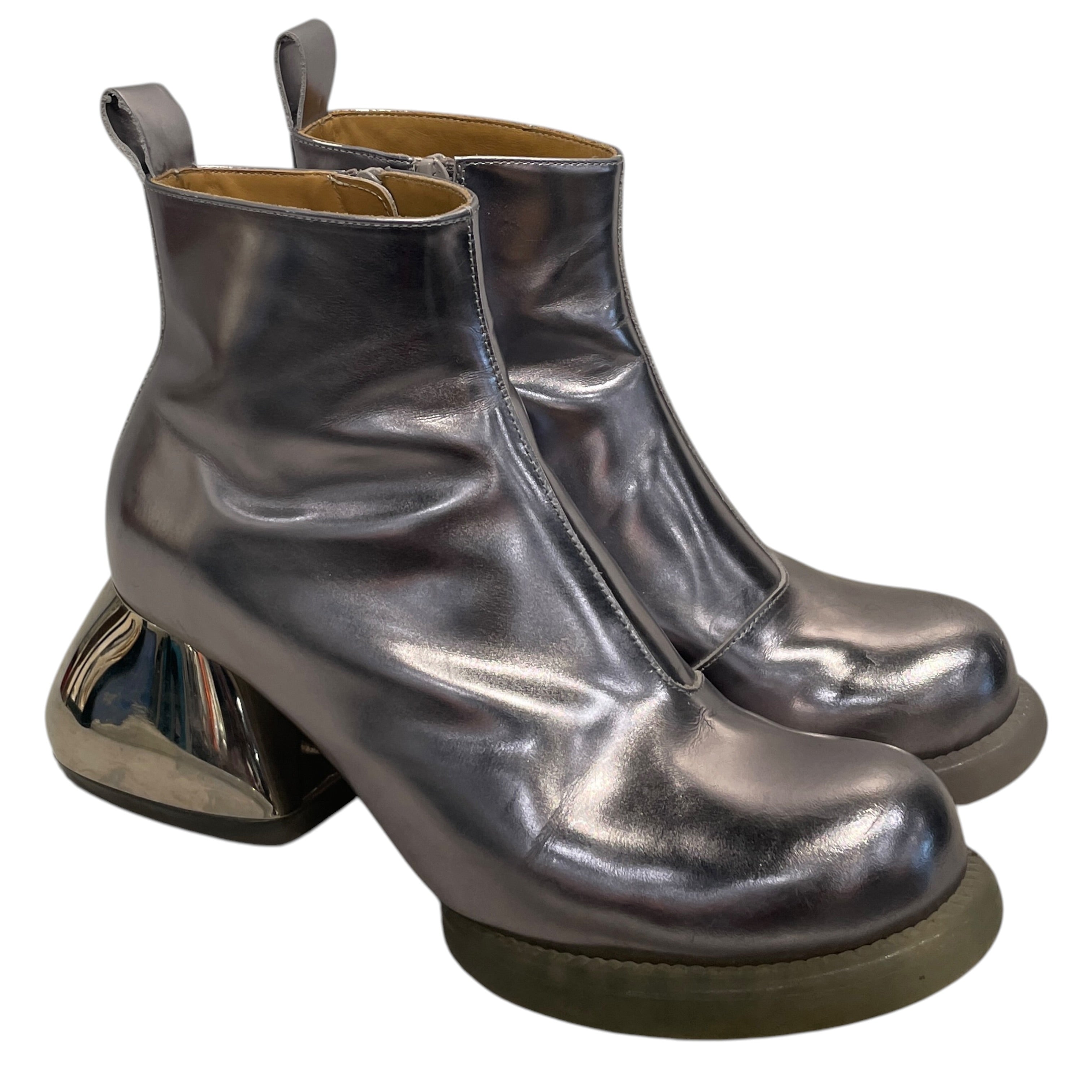 JOHN FLUEVOG/Heels/US 7/Leather/SLV/"ETTA" ANKLE BOOTS view 1