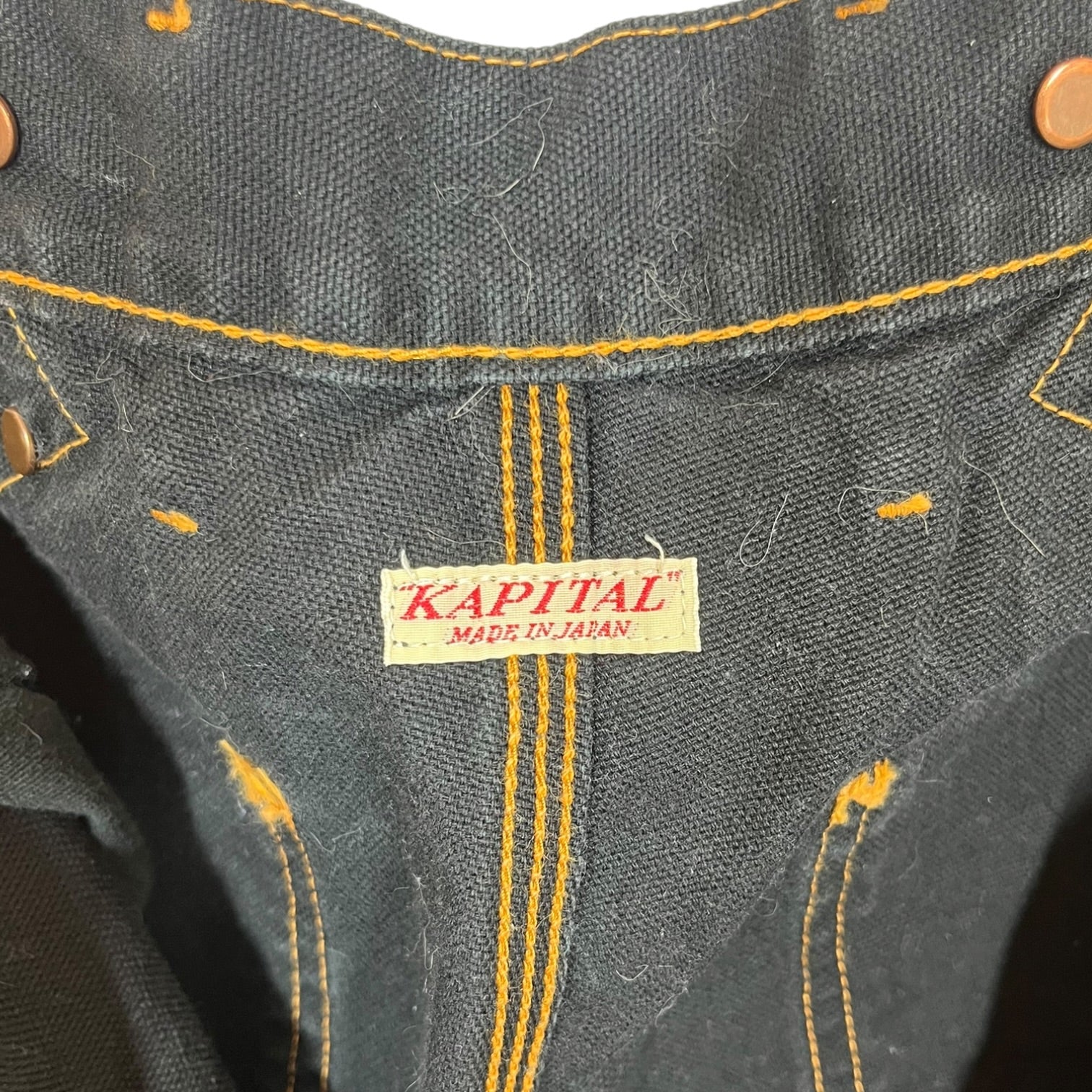 KAPITAL/Straight Pants/2/Cotton/BLK/Light Canvas Lumber Pants view 3