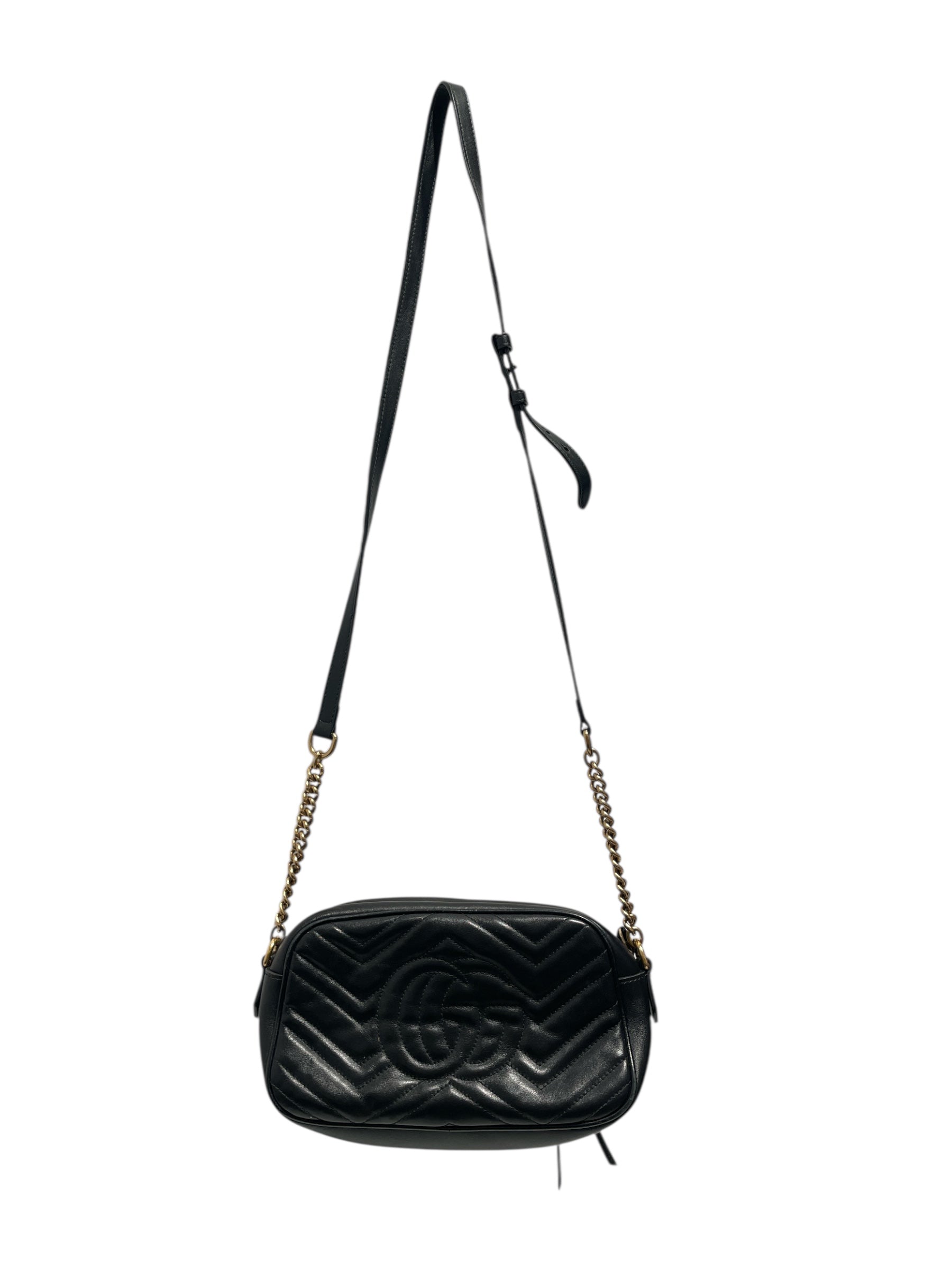 GUCCI/Cross Body Bag/Leather/BLK/marmont view 2