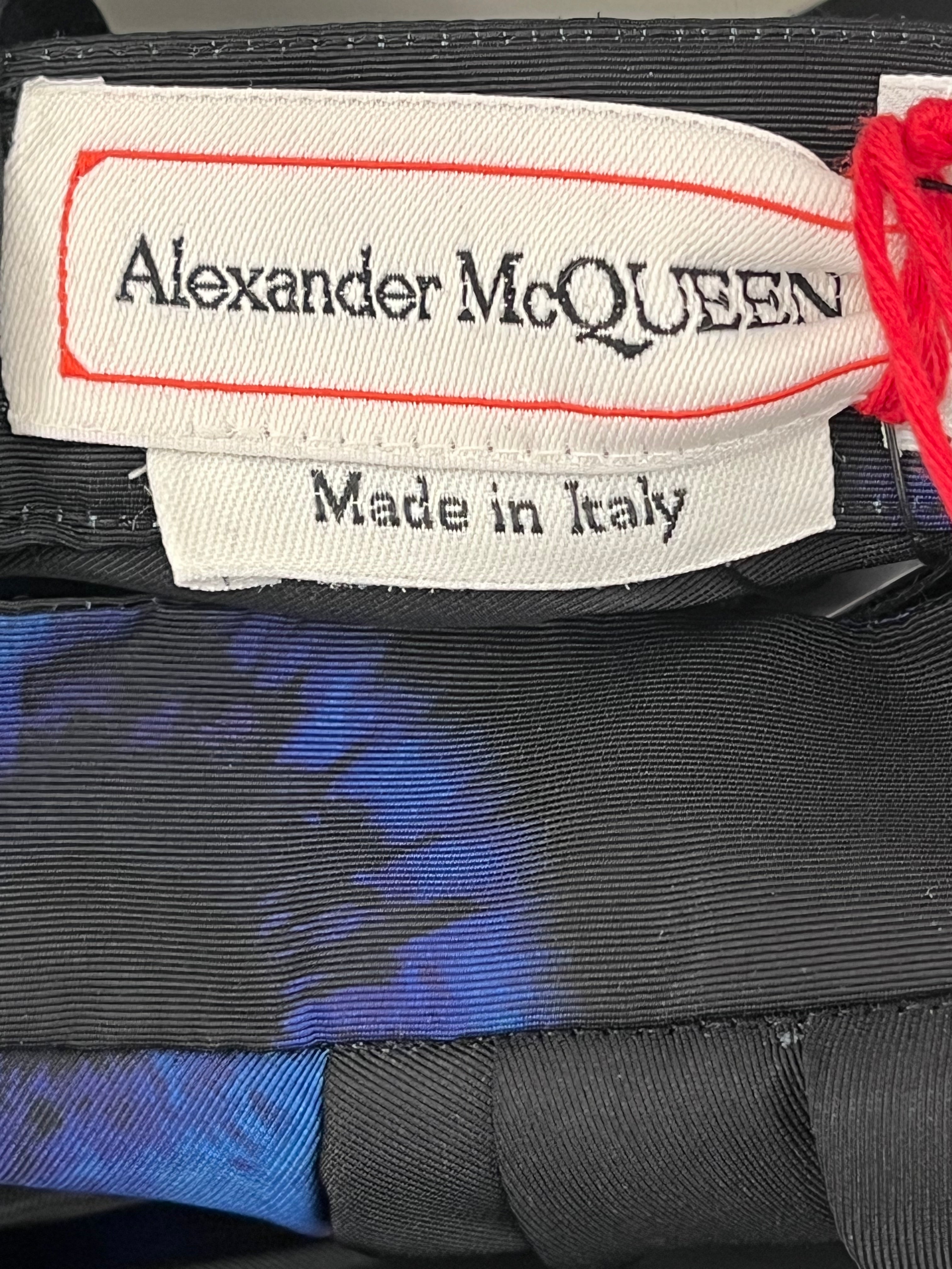 Alexander McQueen/Skirt/38/All Over Print/Cotton/BLK/DYED RINGS PLEATED SKIRT BNWT view 6