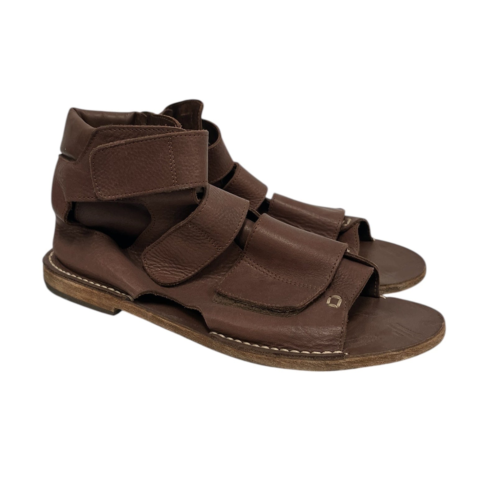 Maison Margiela/Sandals/US 12/Leather/BRW/Jesus Sandal view 1