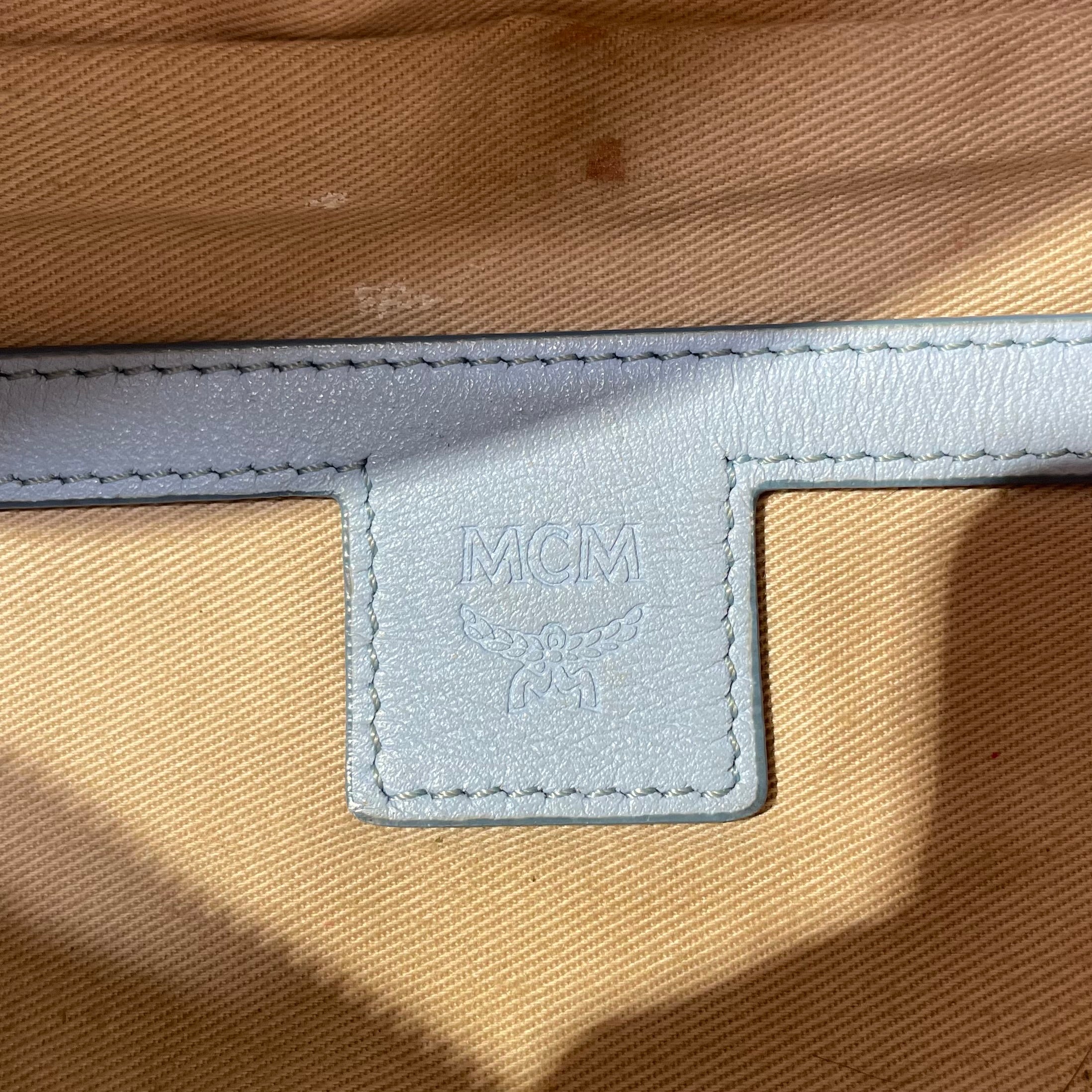 MCM/Fanny Pack/Monogram/Leather/BLU/ view 3