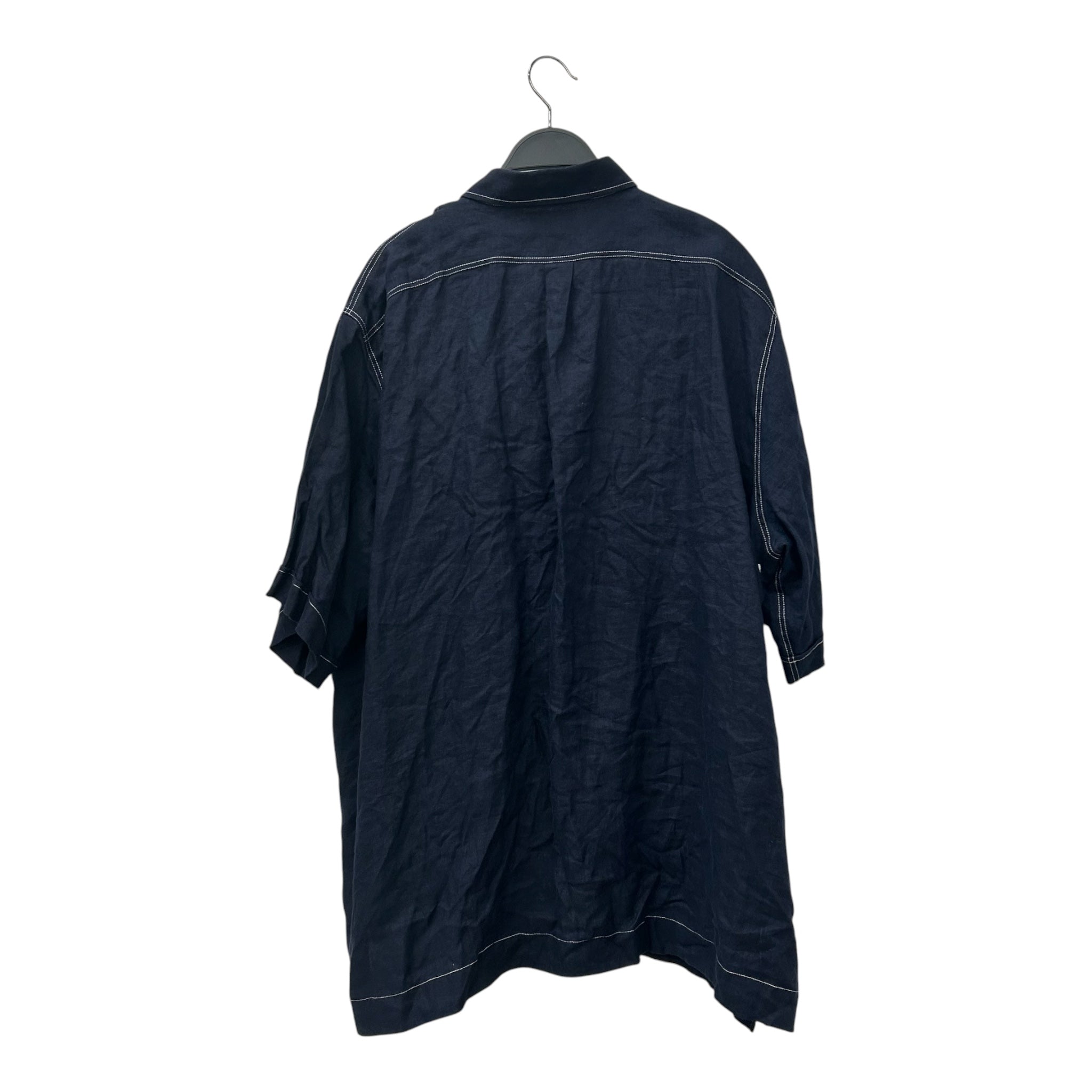 GIVENCHY/SS Shirt/41/Cotton/NVY/EMBROIDERED LOGO view 2
