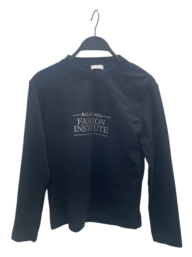 BALENCIAGA/T-Shirt/XL/Cotton/BLK/FASHION INSTITUTE