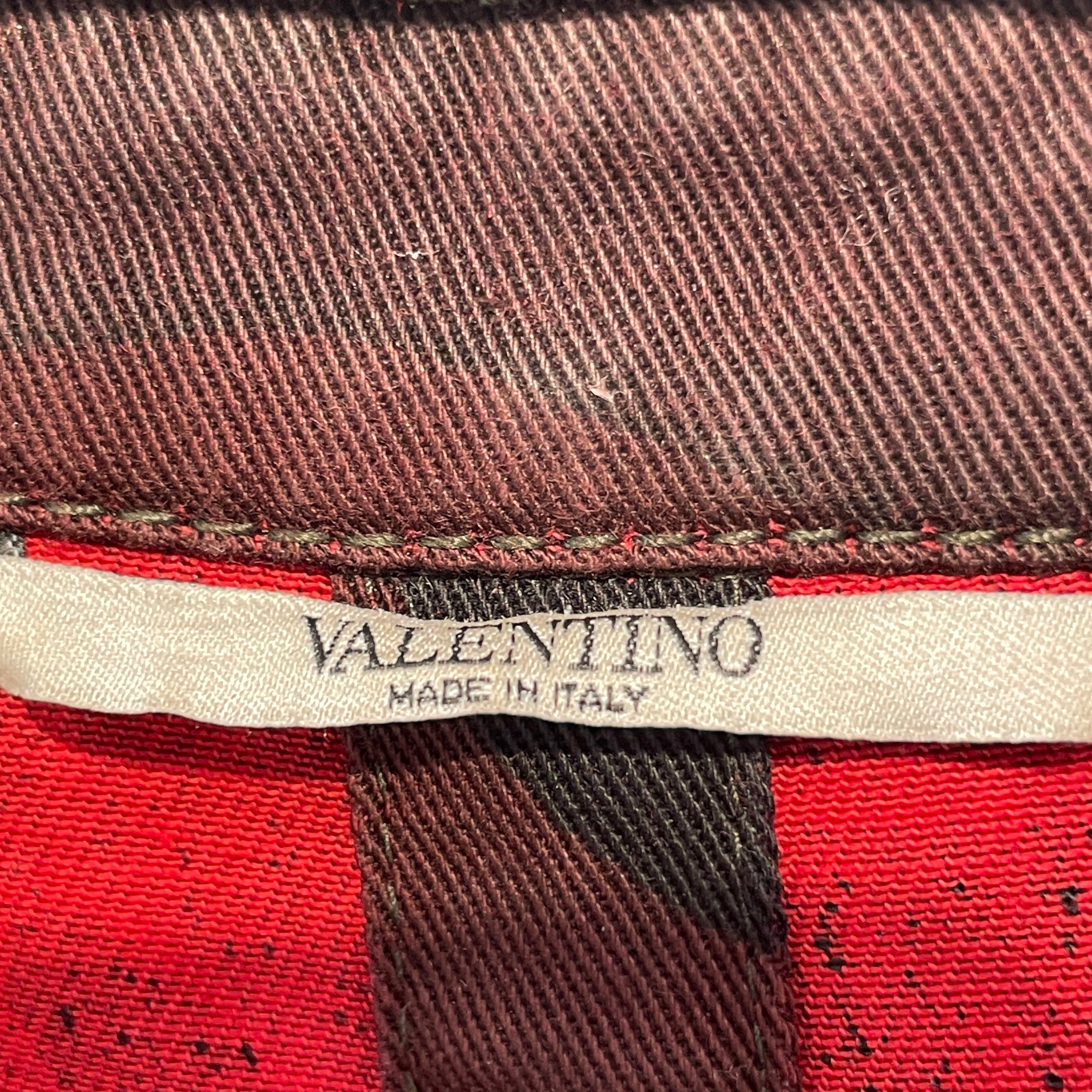 VALENTINO/Jacket/54/Cotton/RED/Plaid/CAMO MILITARY JACKET view 4
