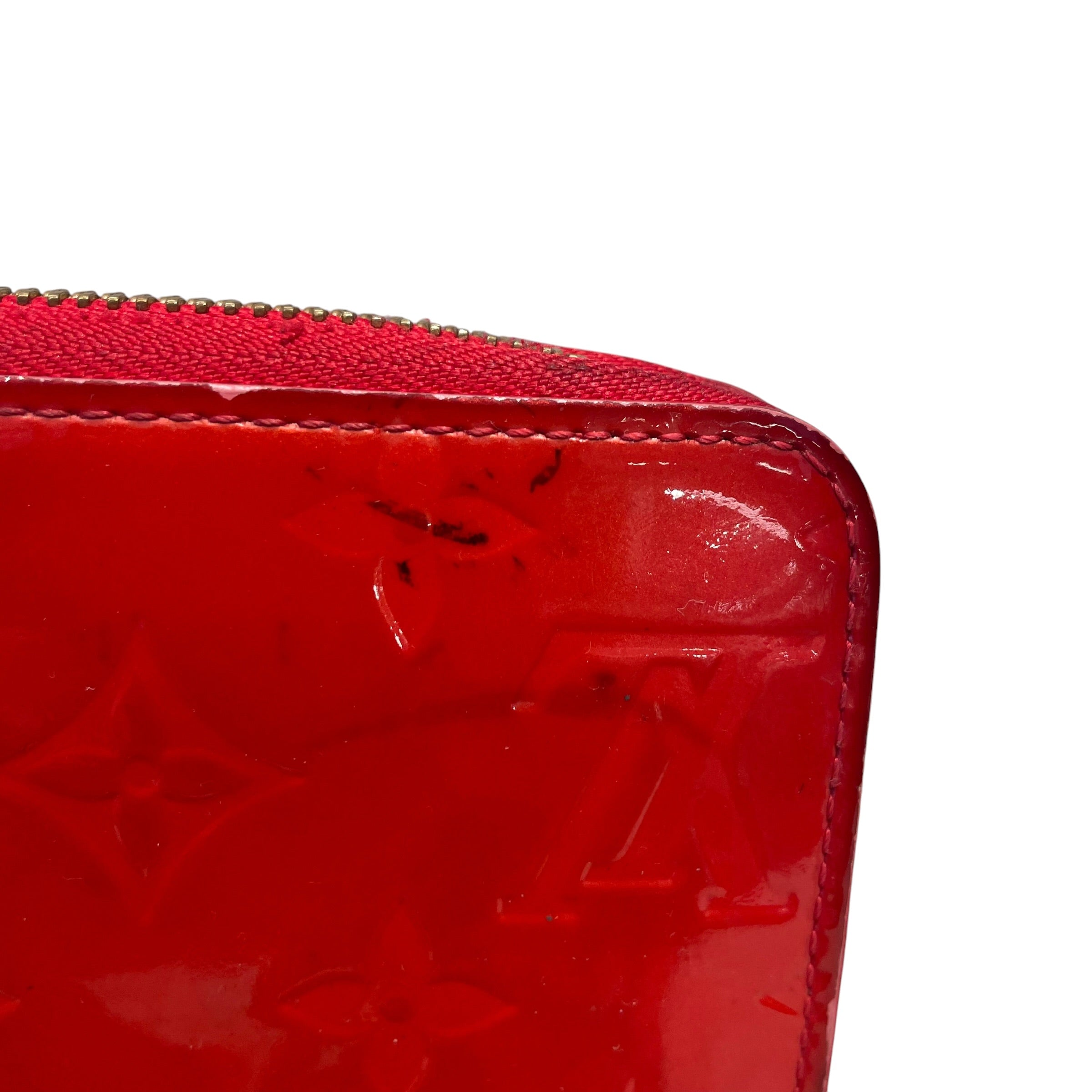 LOUIS VUITTON/Long Wallet/Leather/RED/L's/Vernis Long Zippy view 4