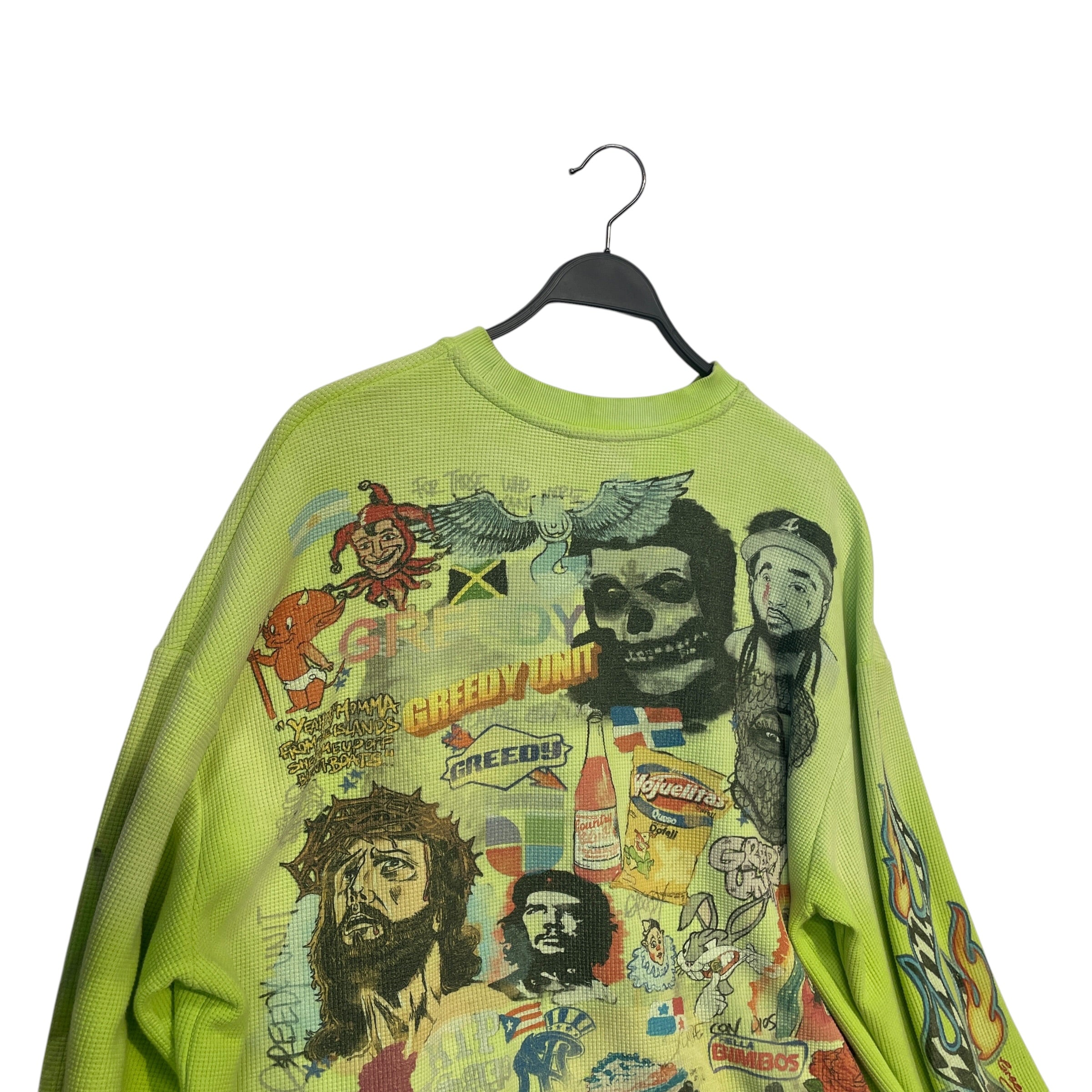 GREEDY UNIT/LS T-Shirt/M/Cotton/GRN/All Over Print/ view 7