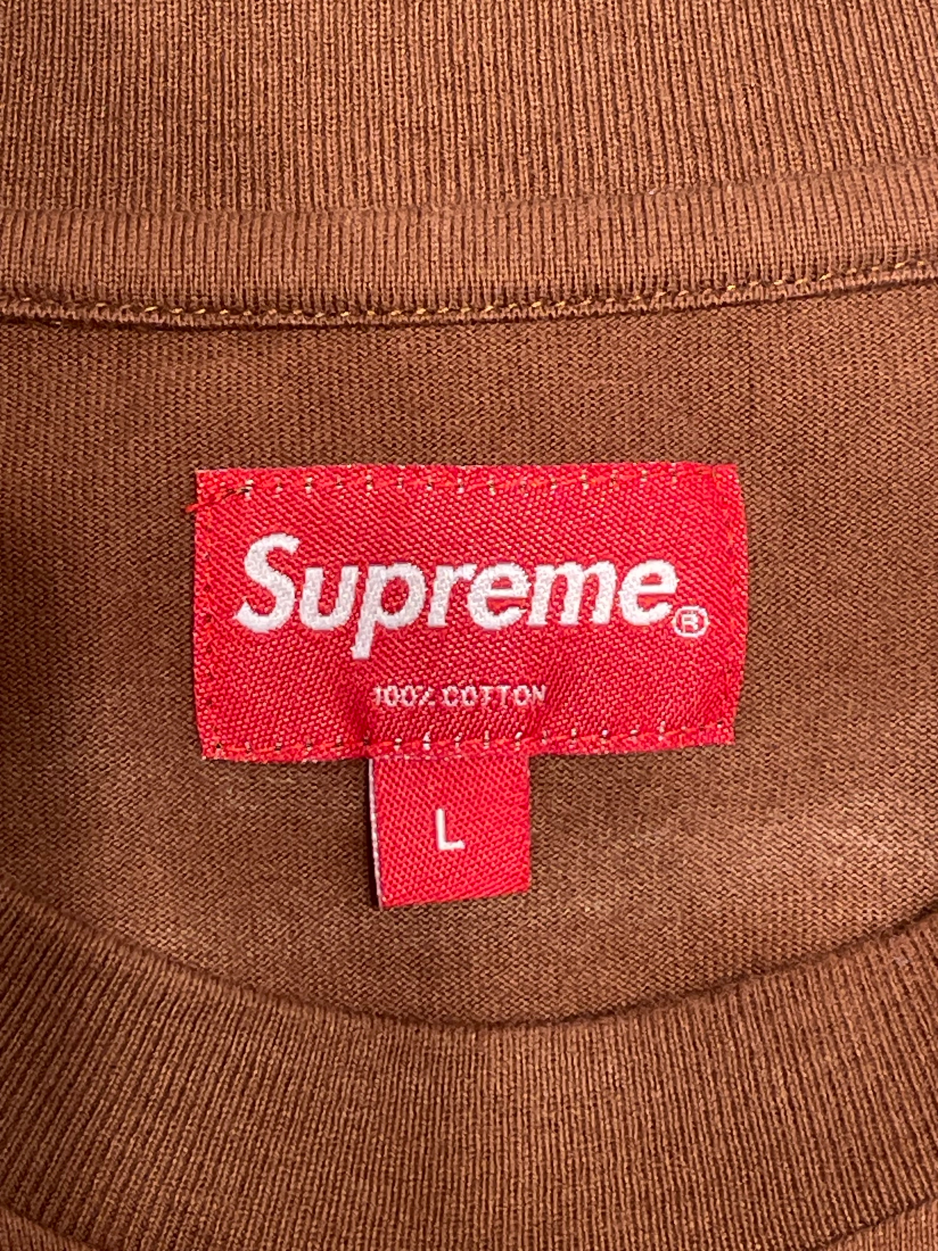 Supreme/T-Shirt/L/Cotton/BRW/BEADED LOGO view 3
