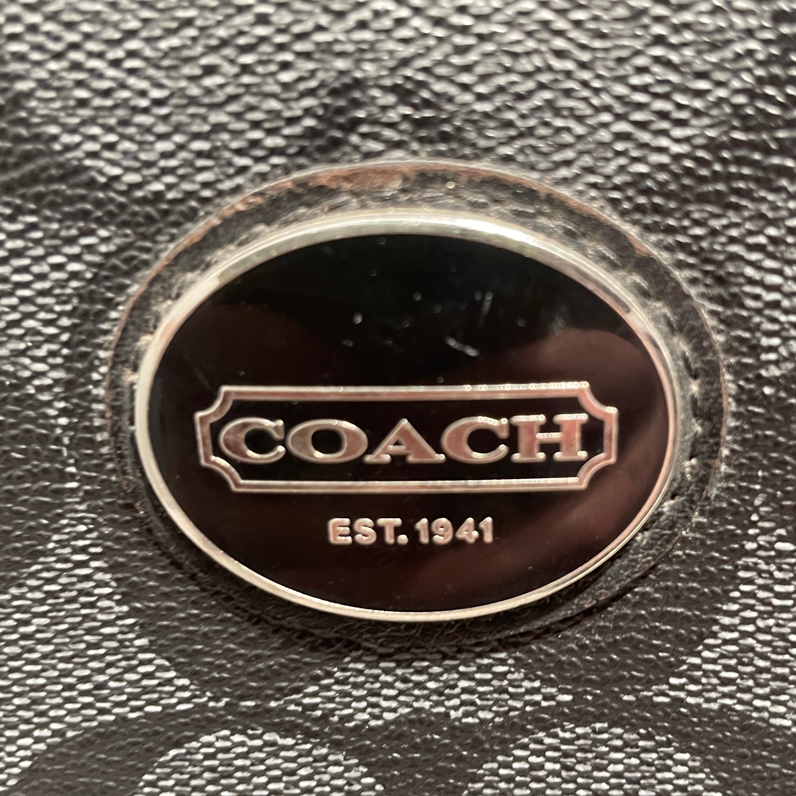COACH/Cross Body Bag/Monogram/Leather/BLK/ view 3