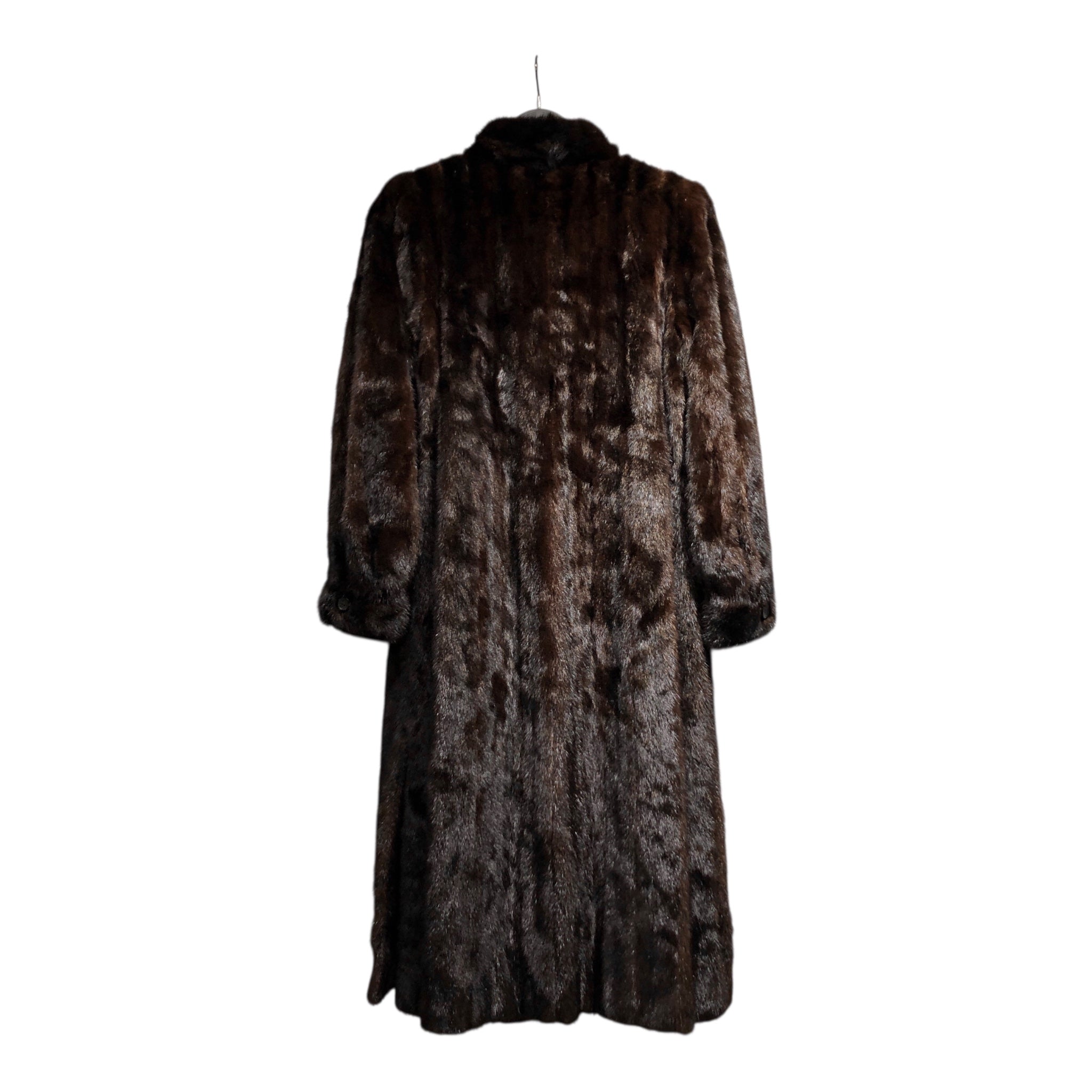Vintage/Coat/Fur/BRW/SWANSONS long dark brown view 2