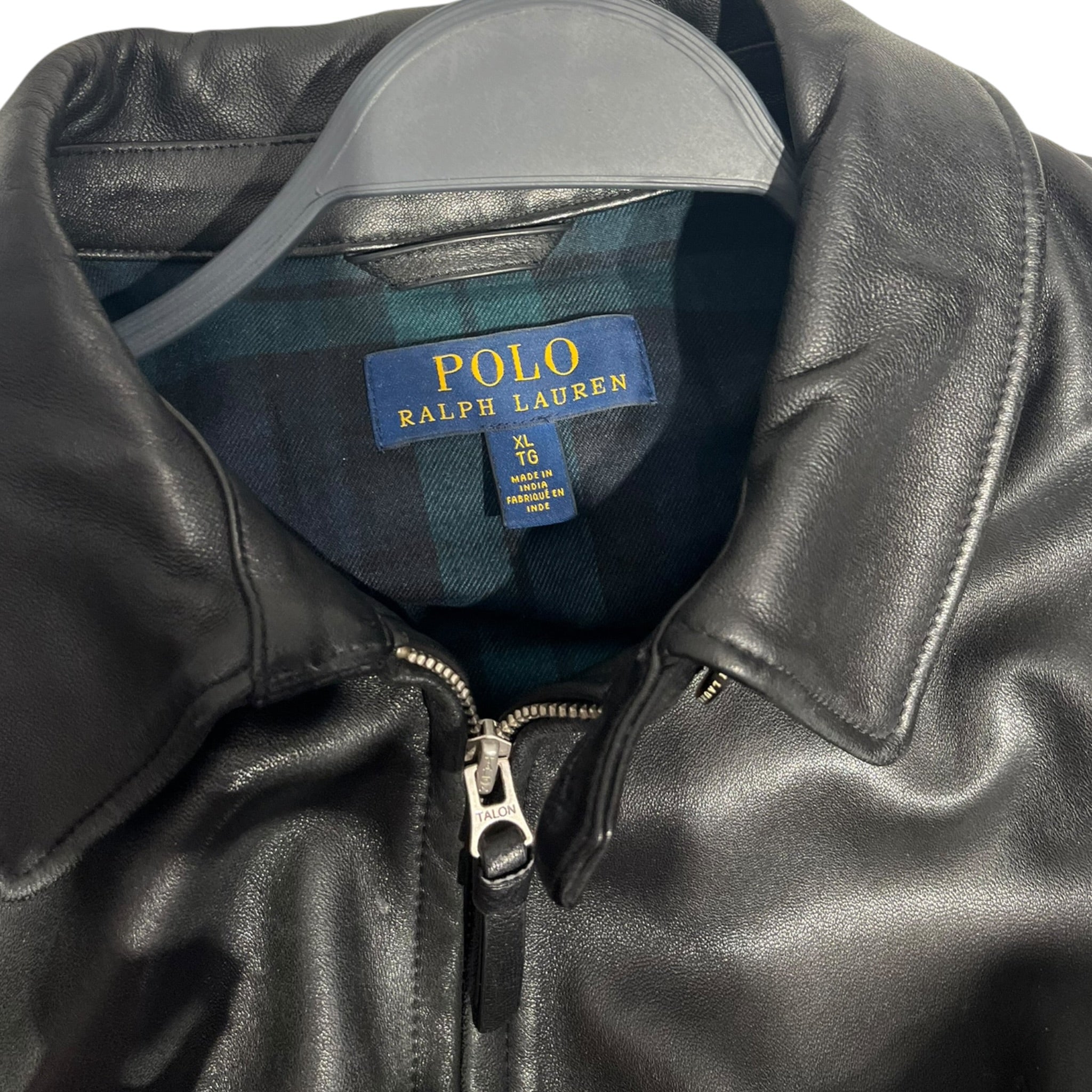 POLO RALPH LAUREN/Leather Jkt/XL/Leather/BLK/Black Horse Lambskin view 3