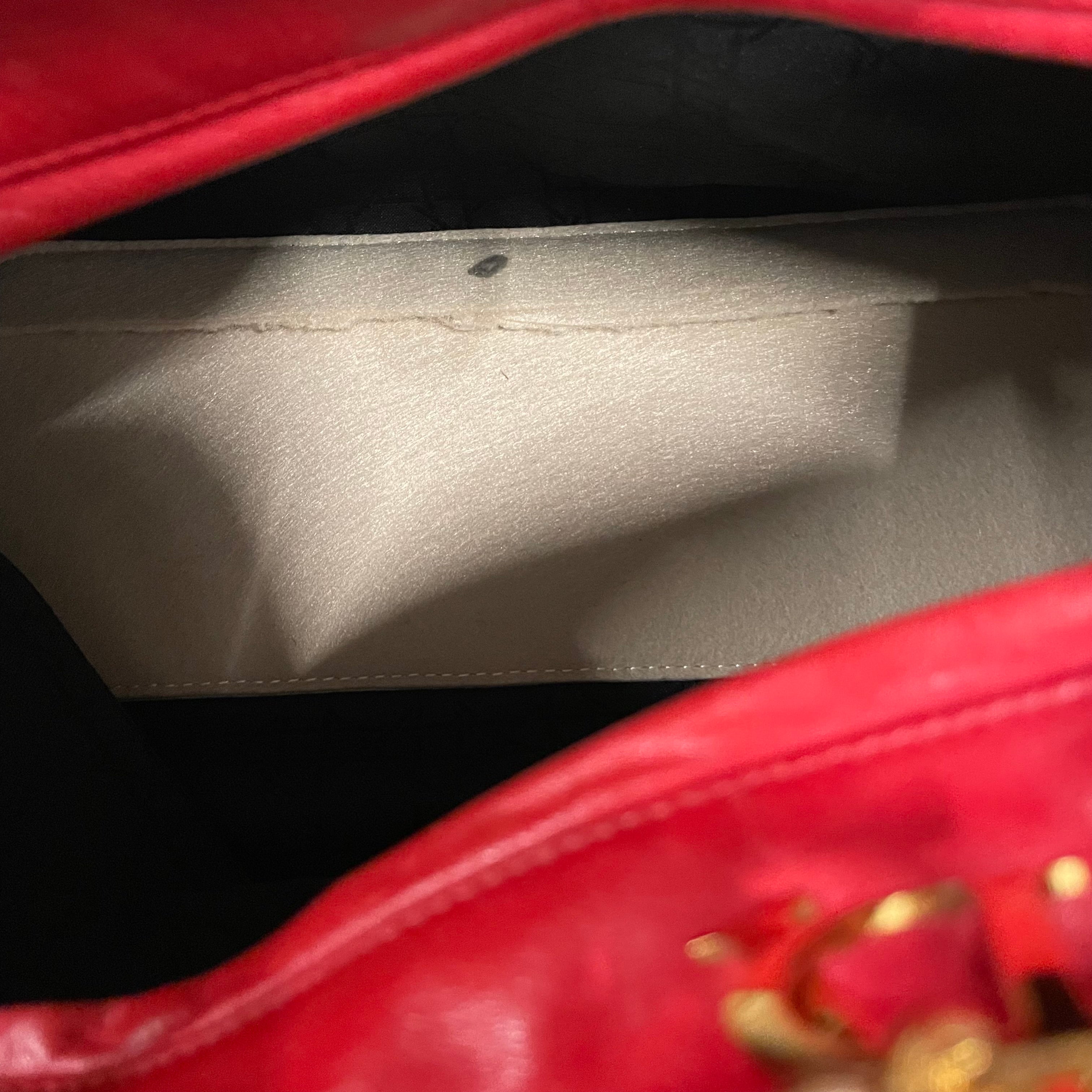 Christian Dior/Hand Bag/Leather/RED/CANNAGE LADY view 4