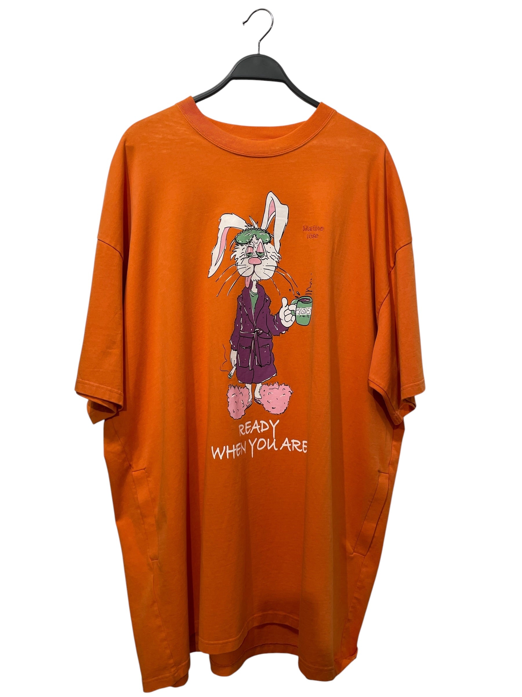MARTINE ROSE/T-Shirt/L/Cotton/ORN/Graphic/READY WHEN YOU ARE BUNNY view 1