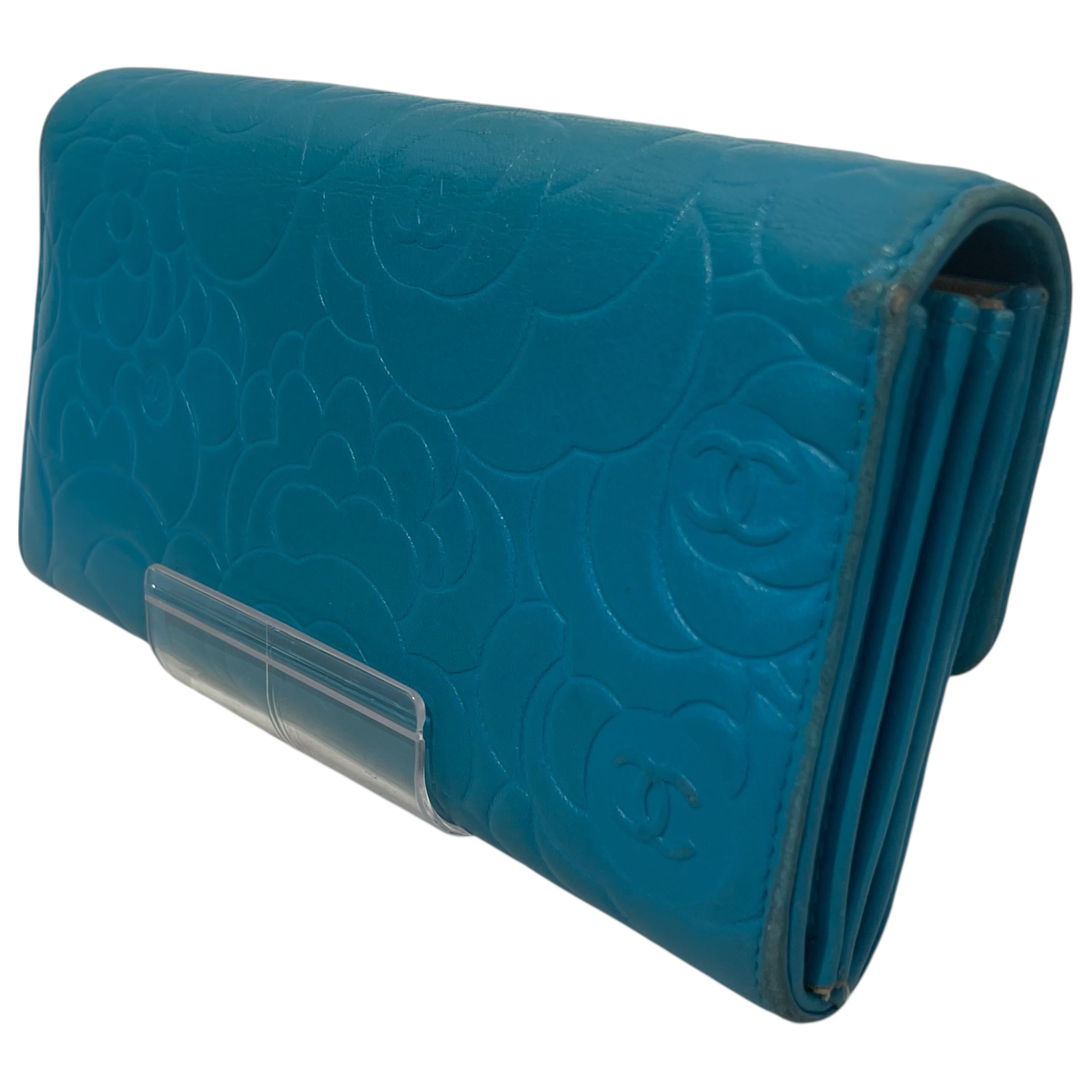 CHANEL/Bifold Wallet/Leather/BLU/ view 2