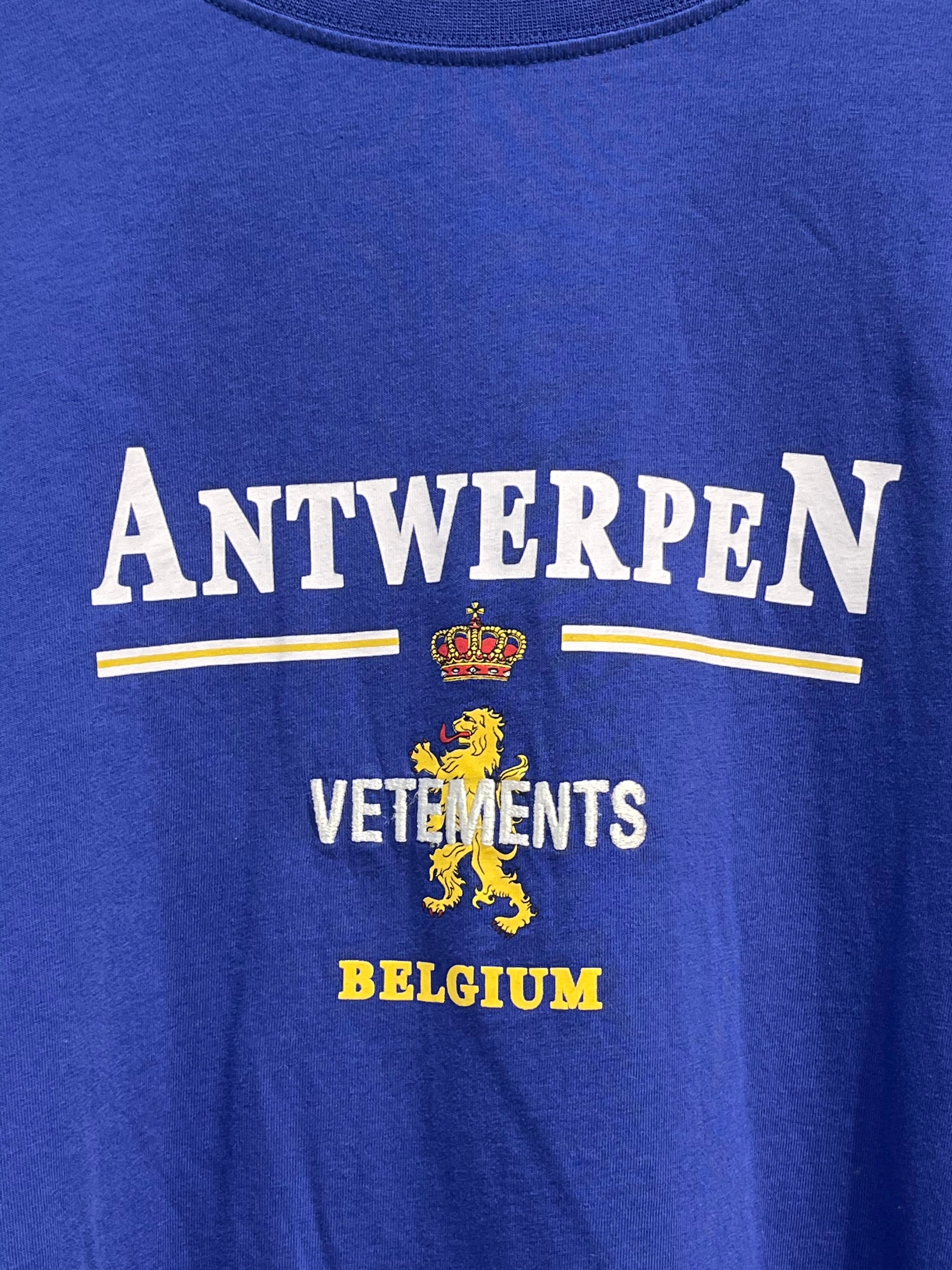 VETEMENTS/T-Shirt/S/Cotton/BLU/ANTWERPEN view 6