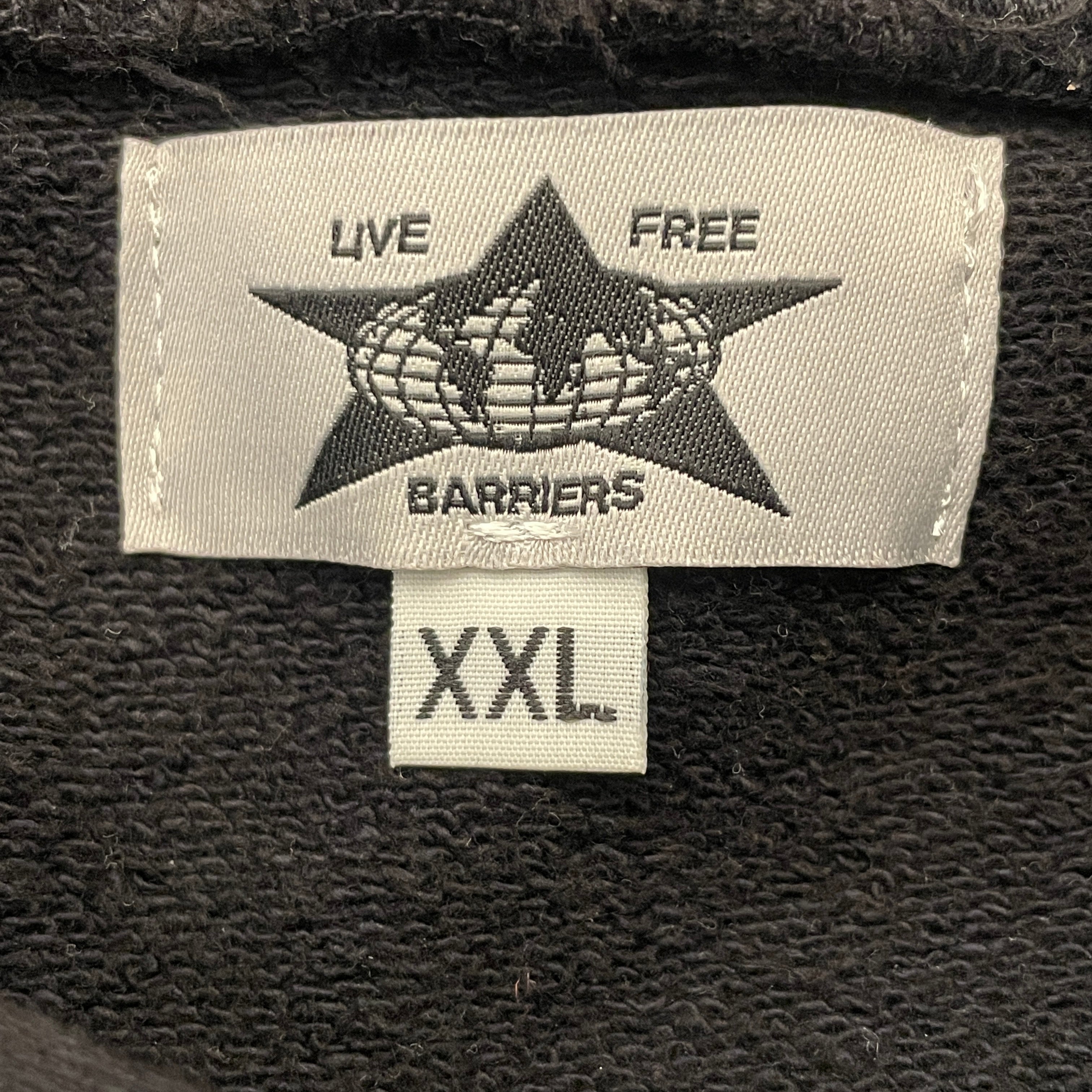 BARRIERS/Hoodie/XXL/All Over Print/Cotton/BLK/AALIYAH view 3