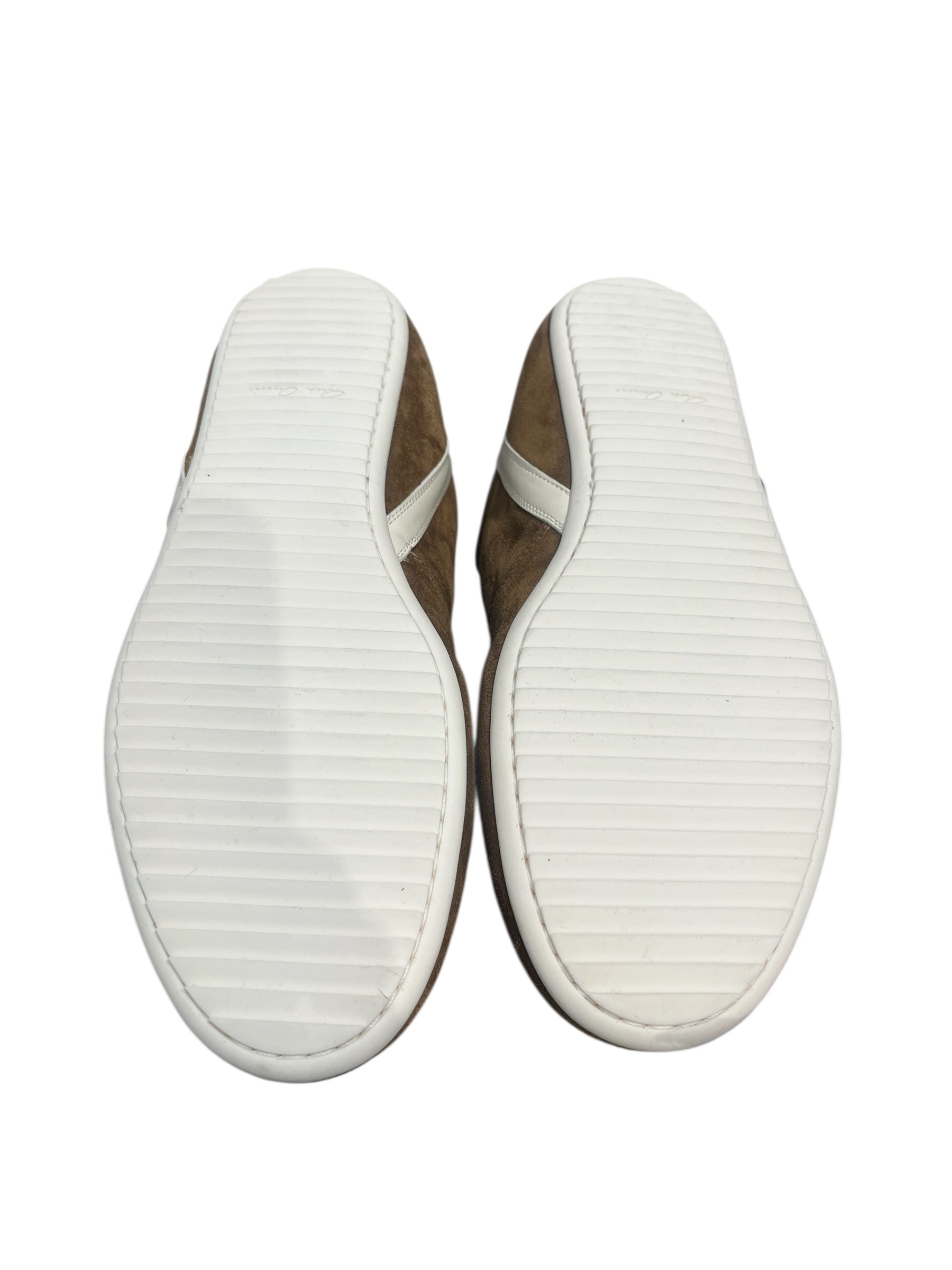 Rick Owens/Low-Sneakers/EU 41/Suede/CML/minimal sneaker white trim view 4