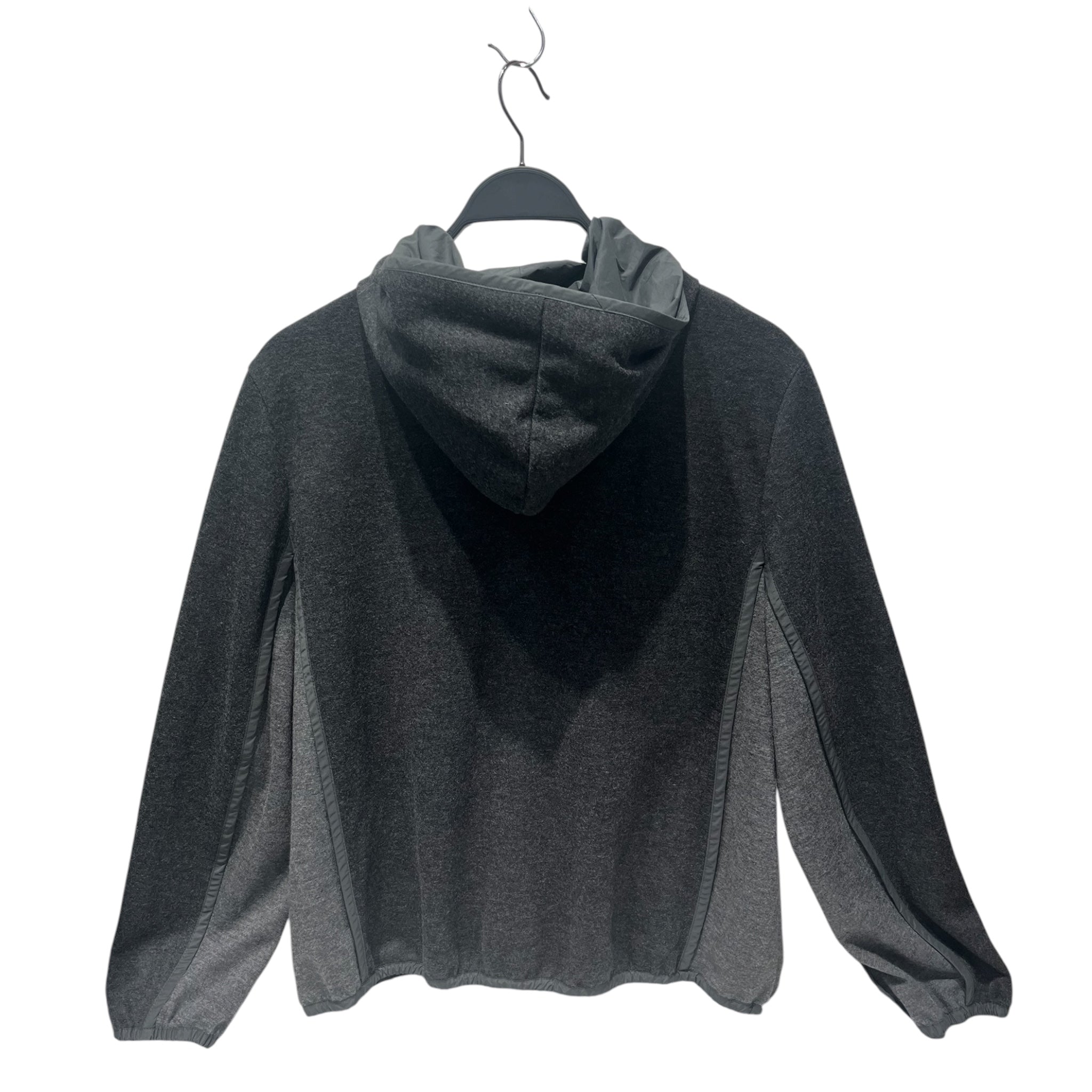 BRUNELLO CUCINELLI/Zip Up Hoodie/M/Cashmere/GRY/rhinestones view 2