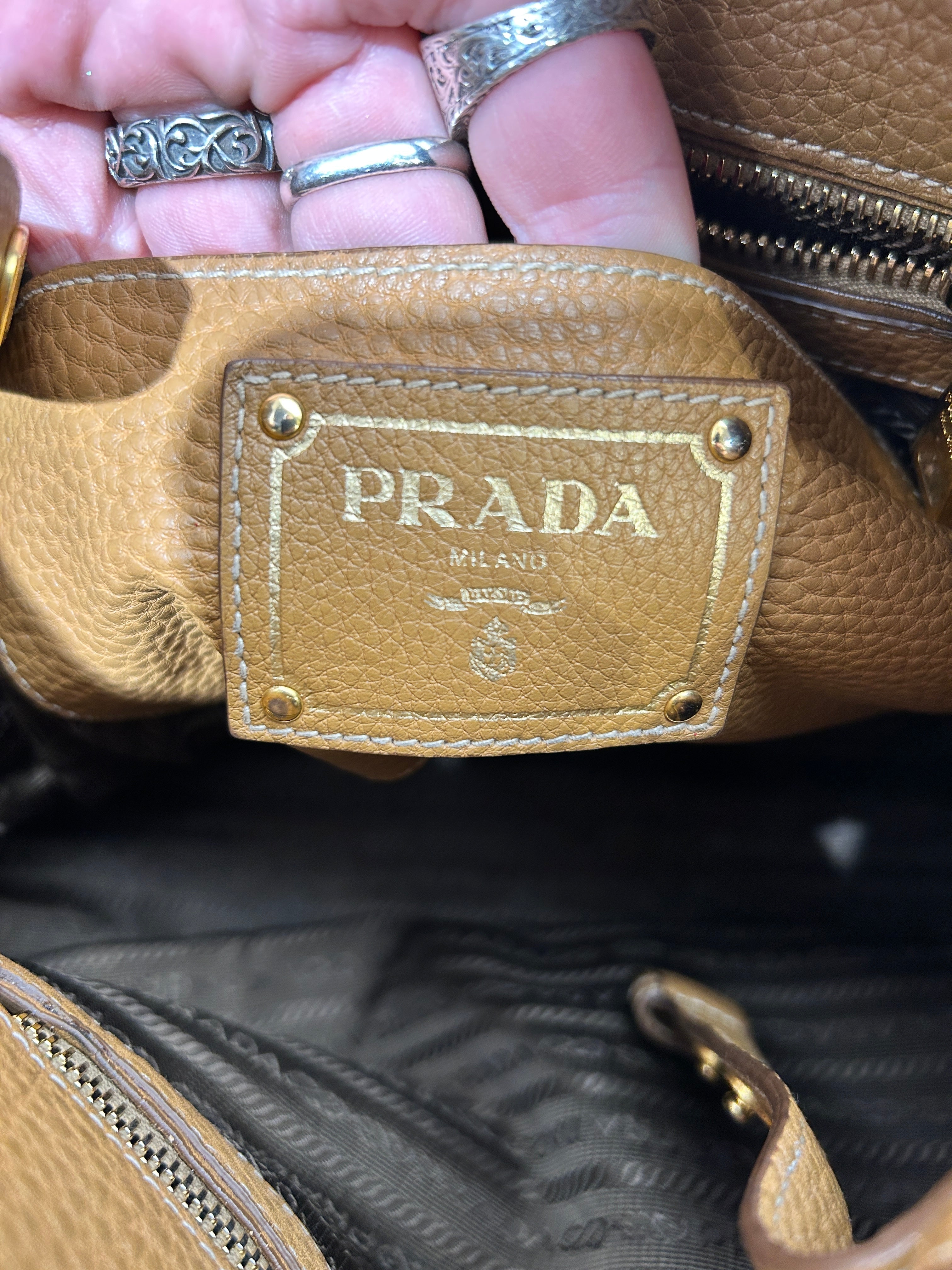 PRADA/Tote Bag/BEG/GOLD HARDWARE CROSSBODY view 5