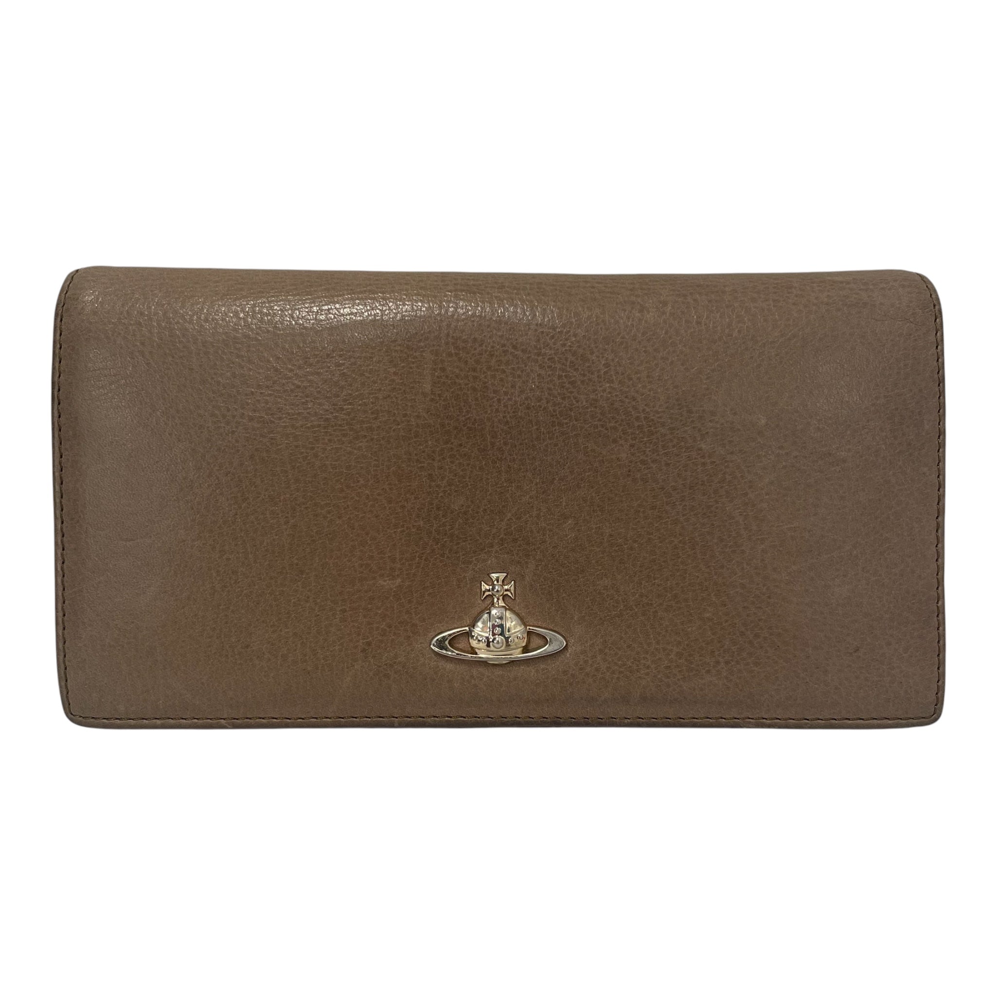 Vivienne Westwood/Long Wallet/Leather/GRY/CENTERPLANET view 1