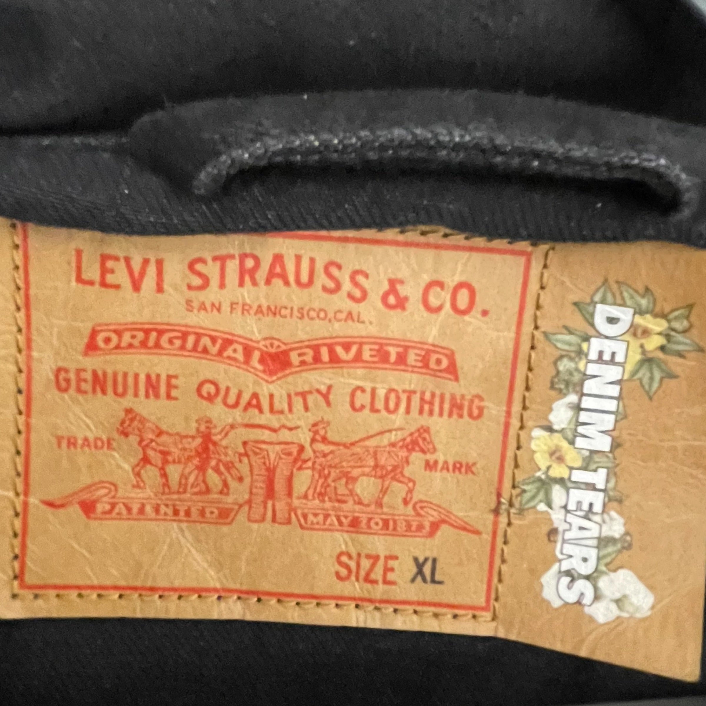 Levi's/Denim Jkt/XL/Cotton/BLK/Monogram/DENIM TEARS view 3