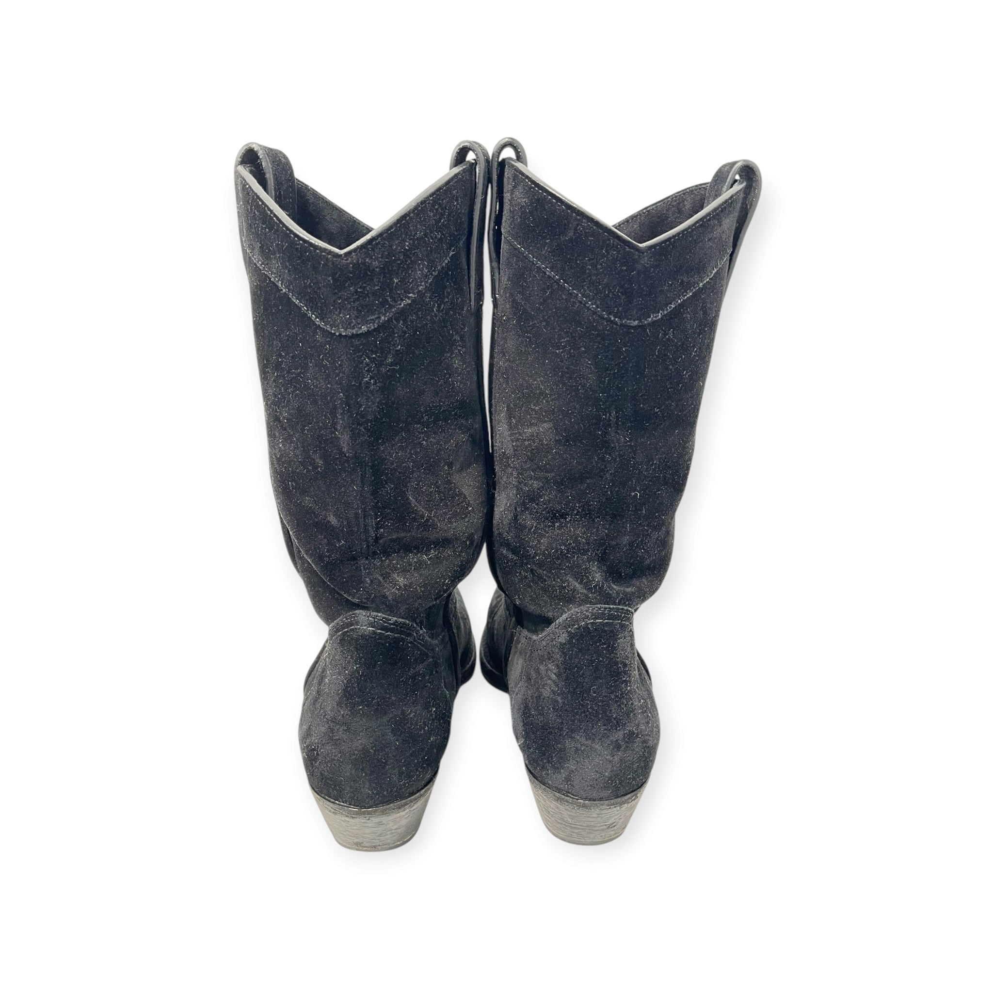 YVES SAINT LAURENT/Boots/US 9.5/Suede/BLK/WESTERN COWBOY BOOT view 3