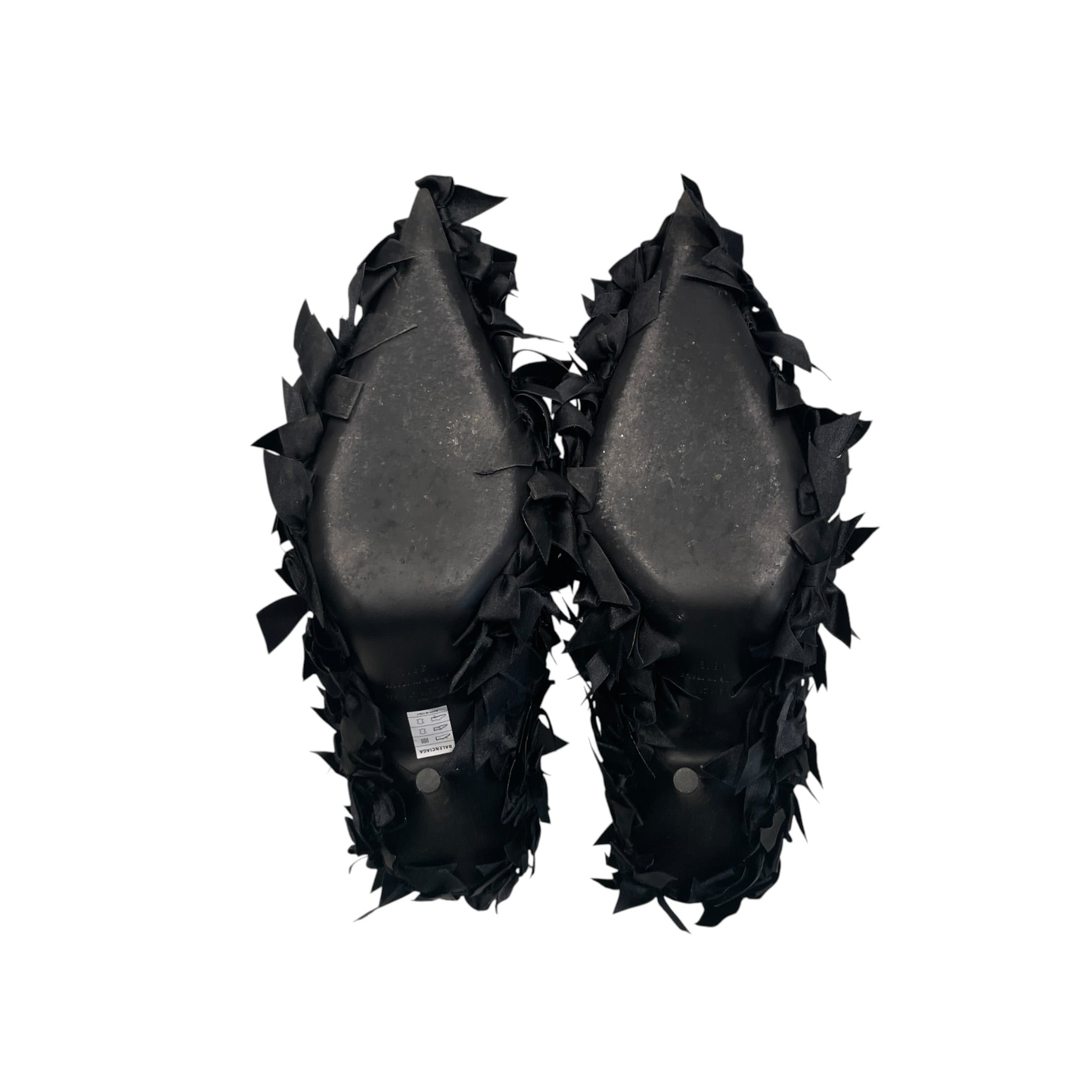 BALENCIAGA/Heels/EU 38.5/Leather/BLK/BOW ALL OVER HEEL view 4