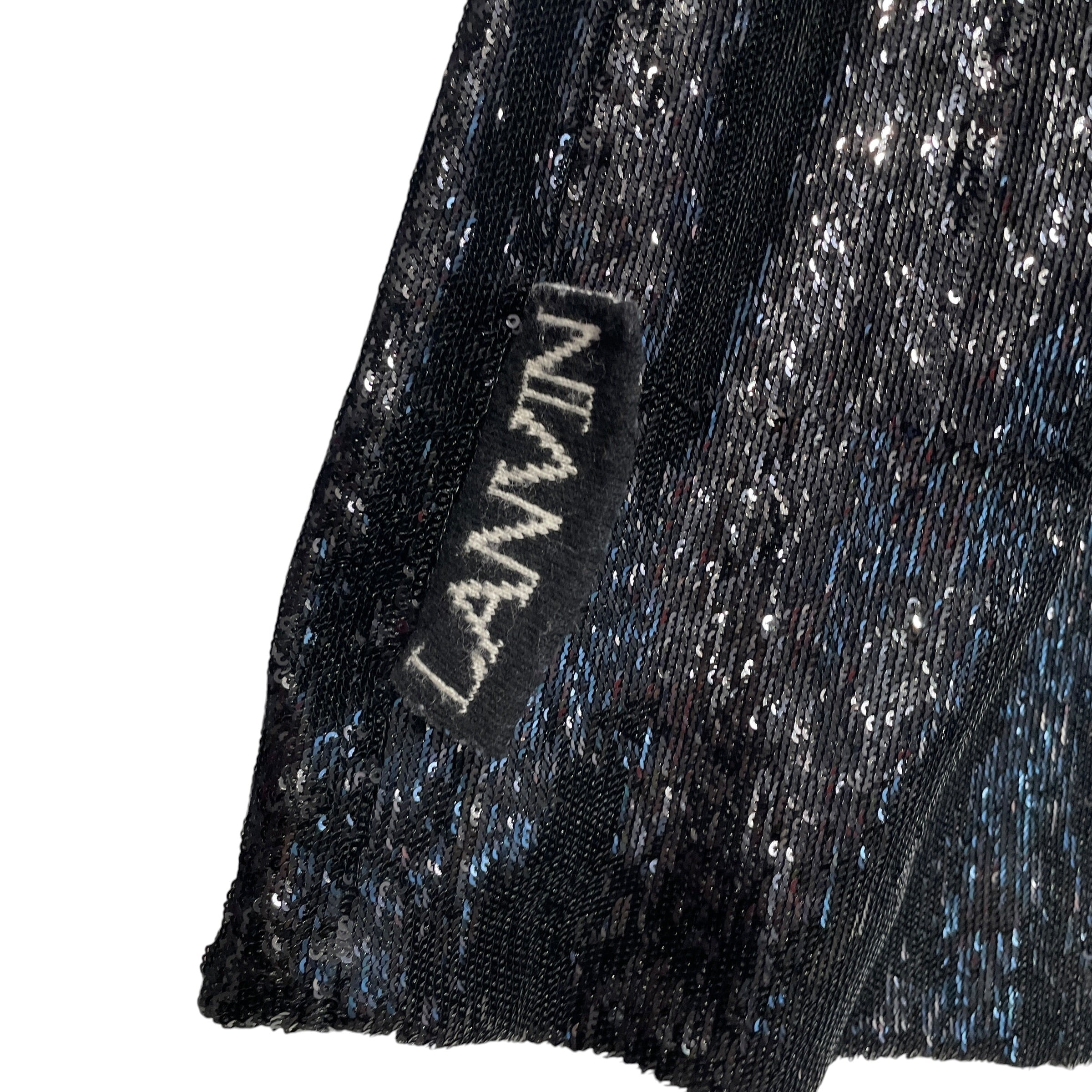 LANVIN/Tunic Dress/36/Polyester/BLK/SEQUIN DRESS view 5