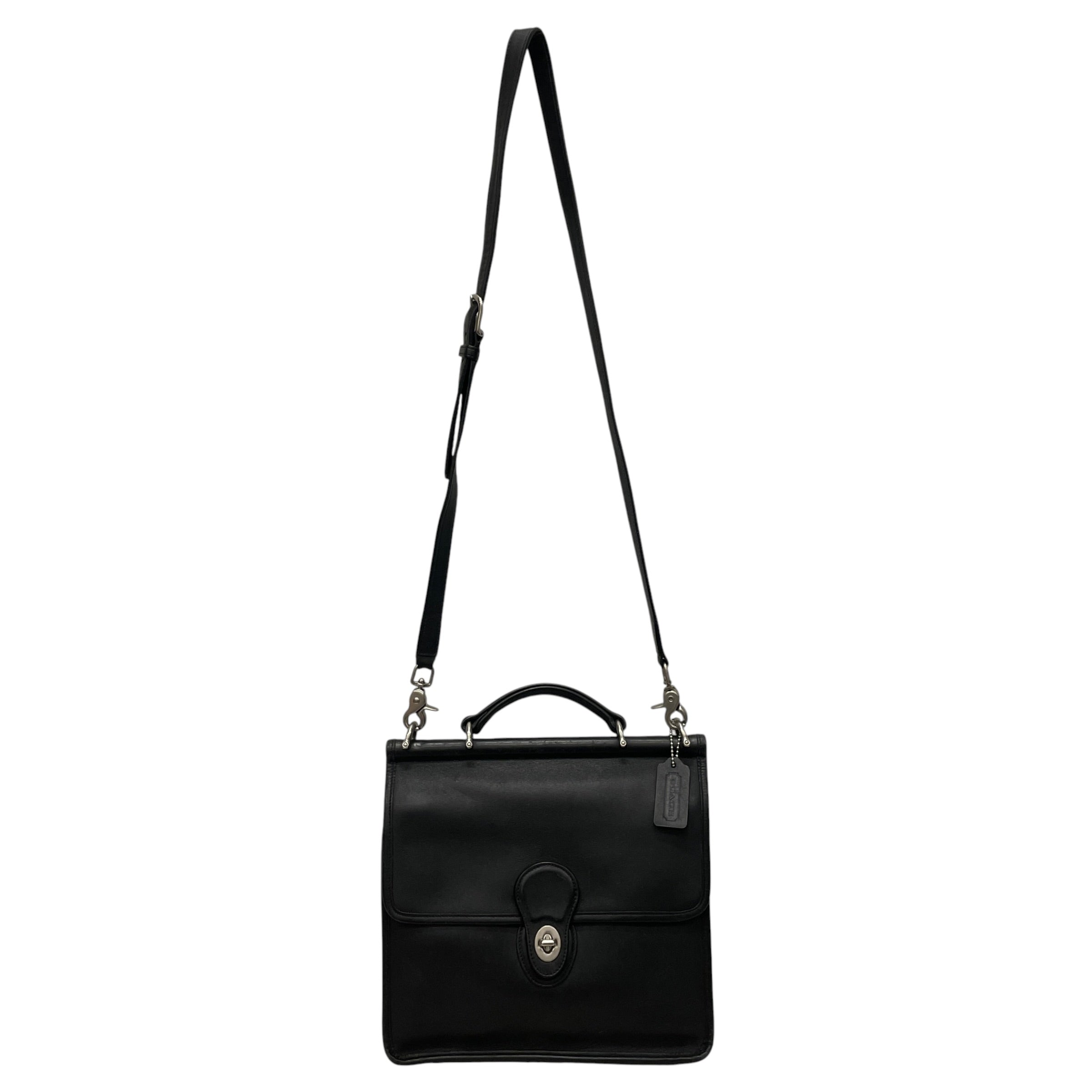 COACH/Cross Body Bag/Leather/BLK/WILLIS/BAR ON TOP view 1