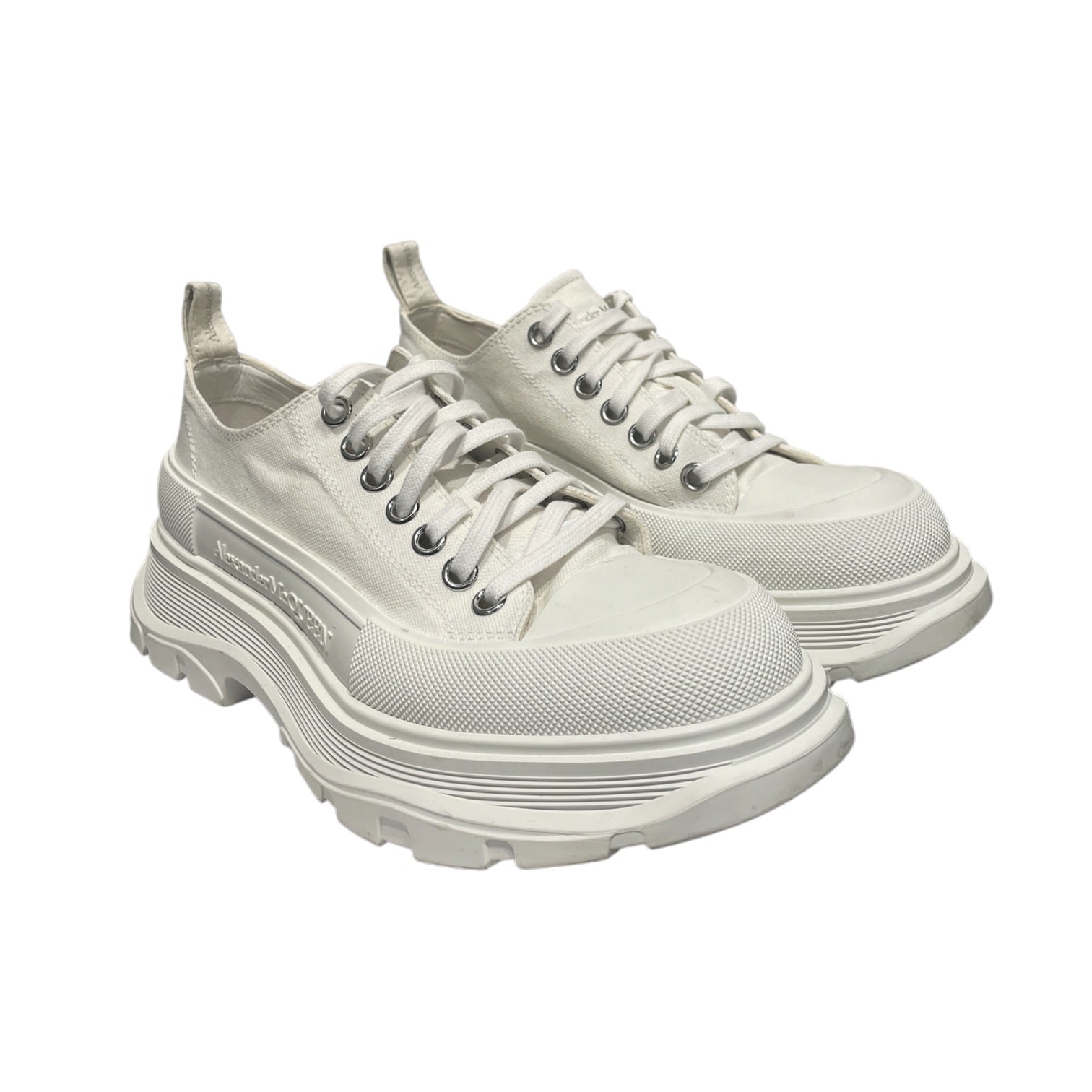 Alexander McQueen/Low-Sneakers/EU 41/Cotton/WHT/CHUNKY CANVAS view 1