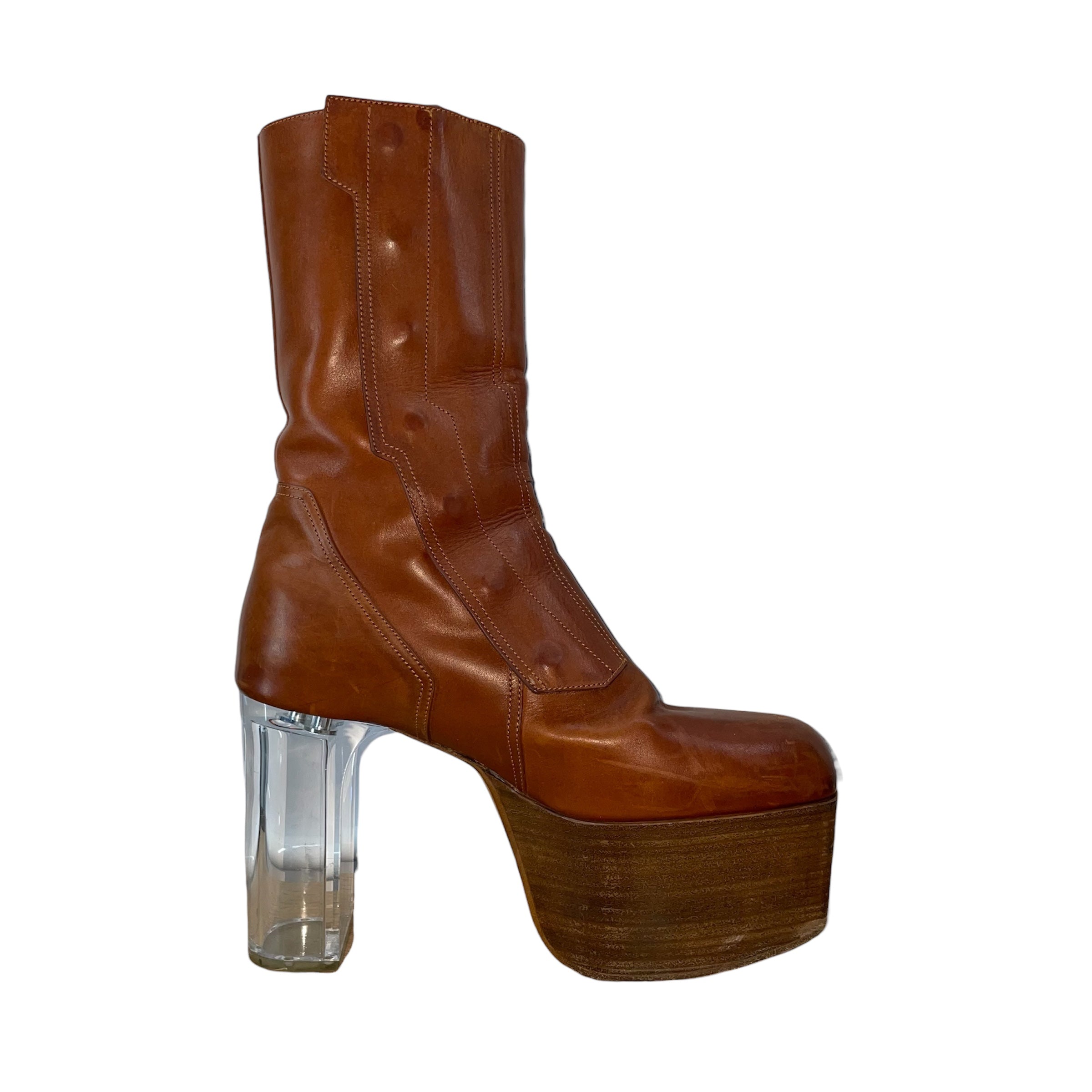 Rick Owens/Boots/EU 43/Suede/CML/HALF CALF SNAP BUTTON SIDE view 3
