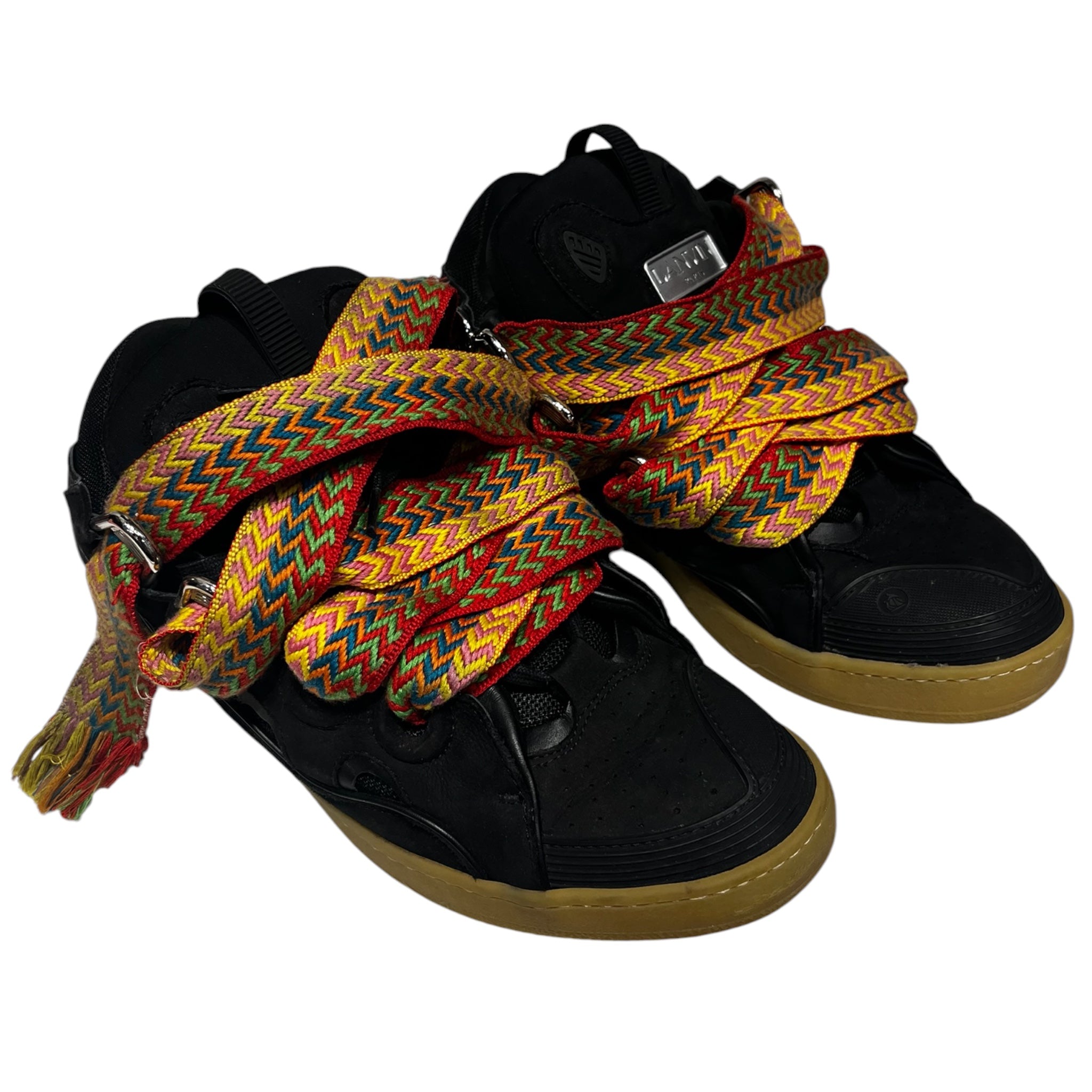 LANVIN/Low-Sneakers/EU 45/Leather/BLK/Gum Sole, Rainbow Lace view 1