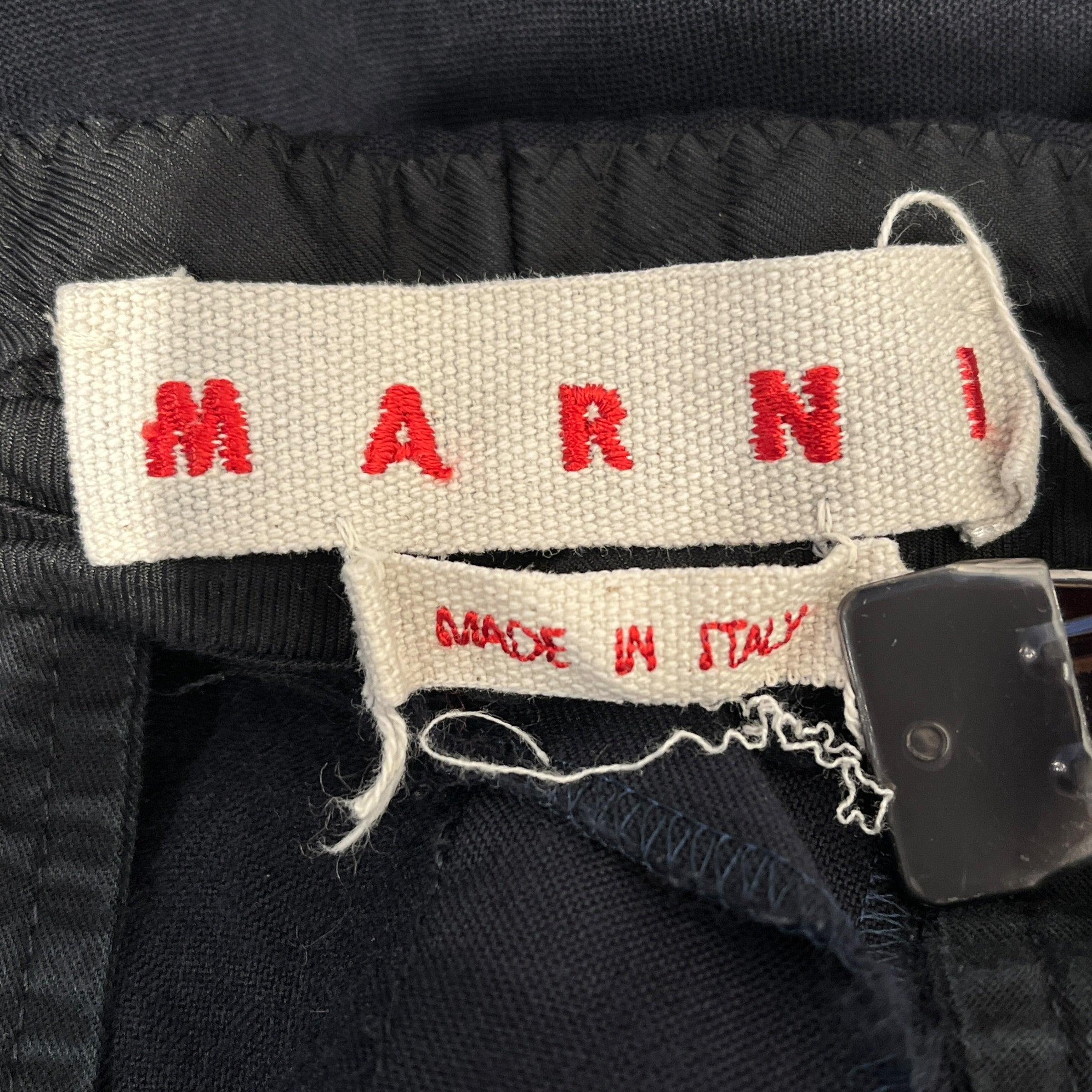 MARNI/Pants/56/Wool/NVY/Wide-Leg Pleated Marni Trouser view 3