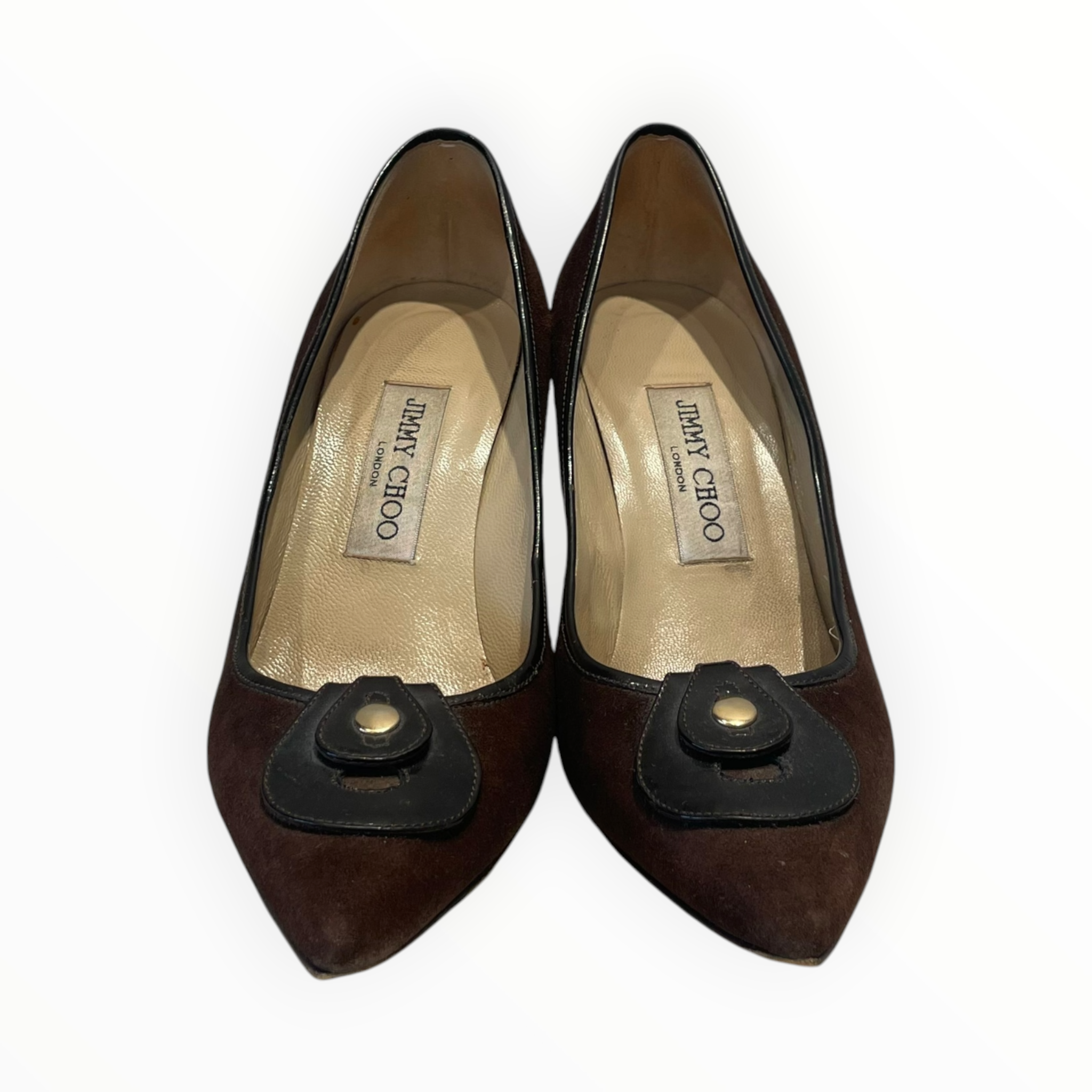 JIMMY CHOO/Heels/EU 36.5/Suede/BRW/POINTED TOE view 3