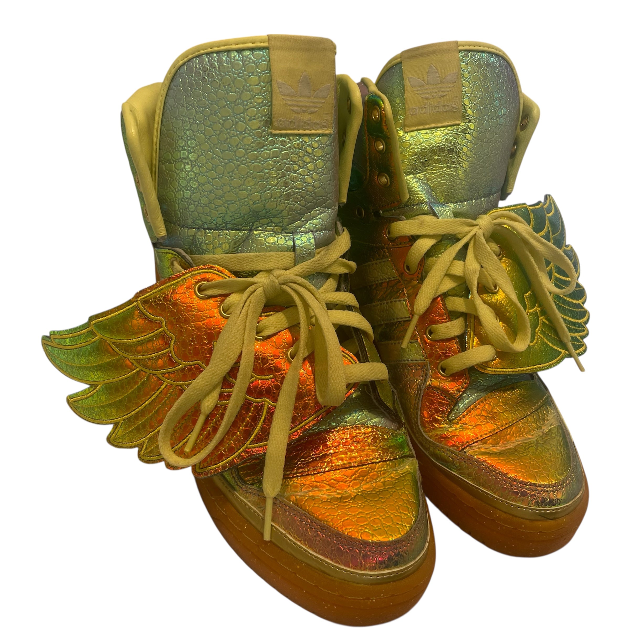 adidas/Hi-Sneakers/US 10.5/Glitter/Leather/MLT/Jeremy Scott Foil Wing view 1