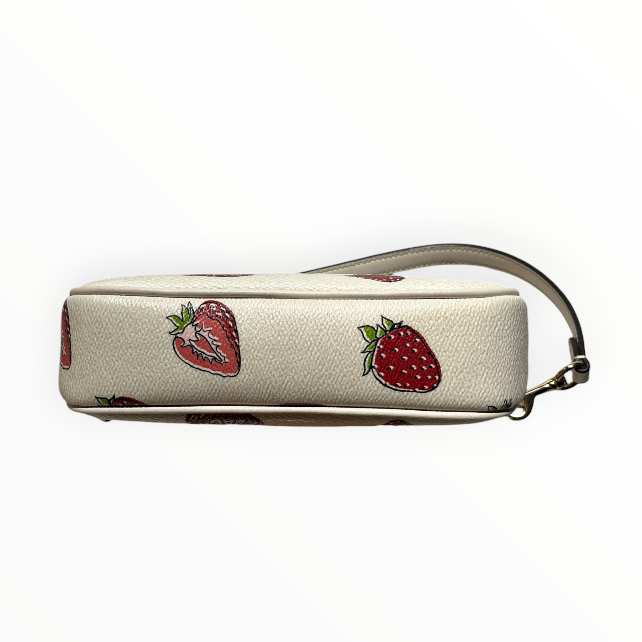 COACH/Hand Bag/All Over Print/Leather/CRM/STRAWBERRY LOGO view 3