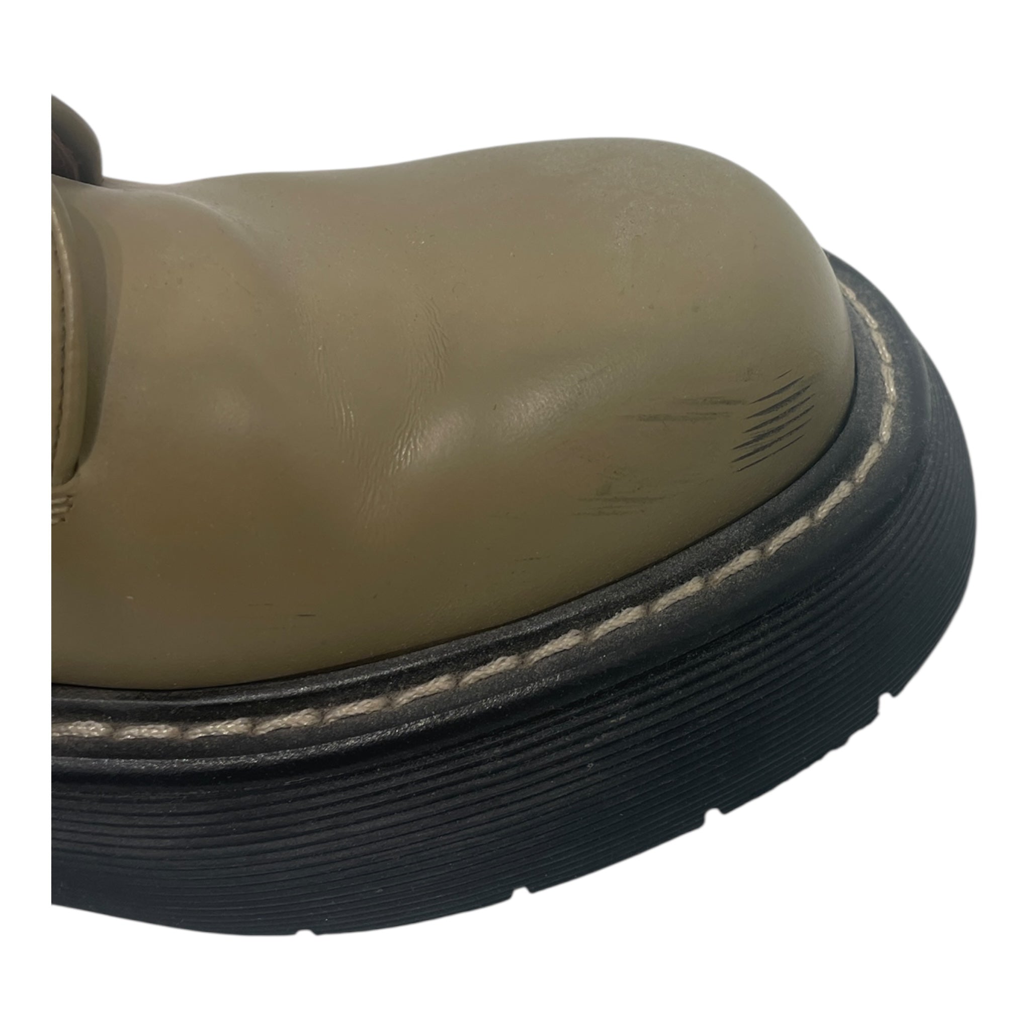 BOTTEGA VENETA/Dress Shoes/US 8.5/Border/Leather/KHK/bottega veneta bounce derby view 5